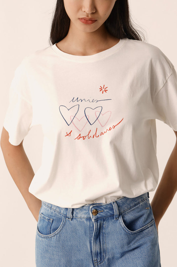 Des Petits Hauts “lazy brunch” t shirt - pink