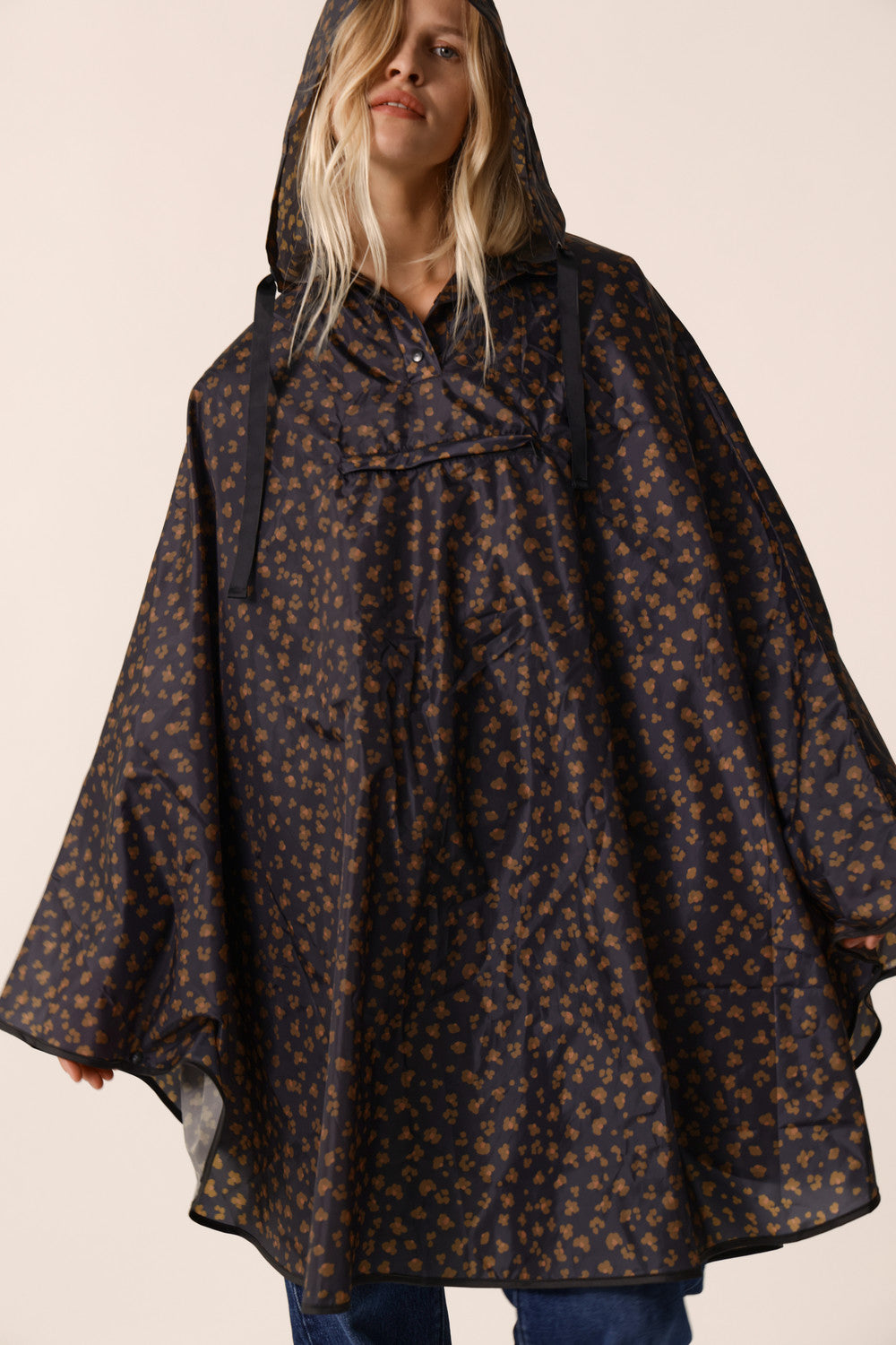 Waterproof Poncho Leo Noir