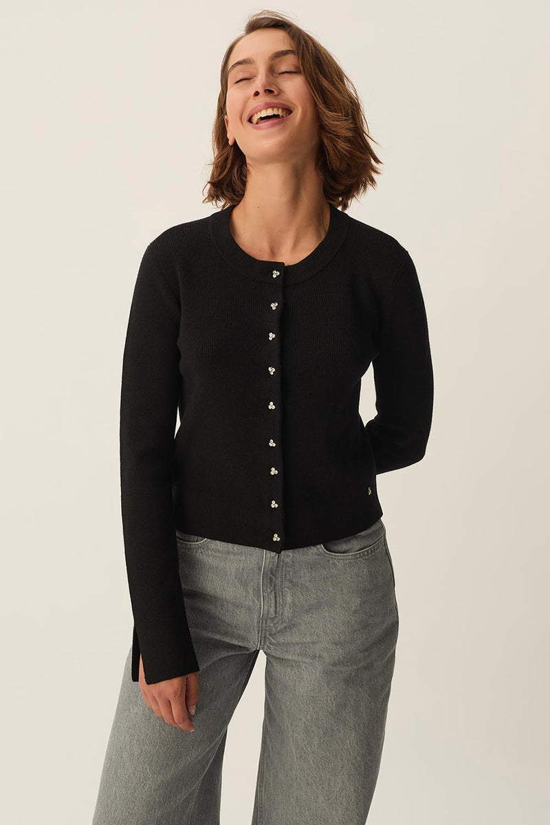 Haut Camisole Commense Femme - Noir - Taille S - Tricot Contrastant Noué - Neuf Avec étiquette
