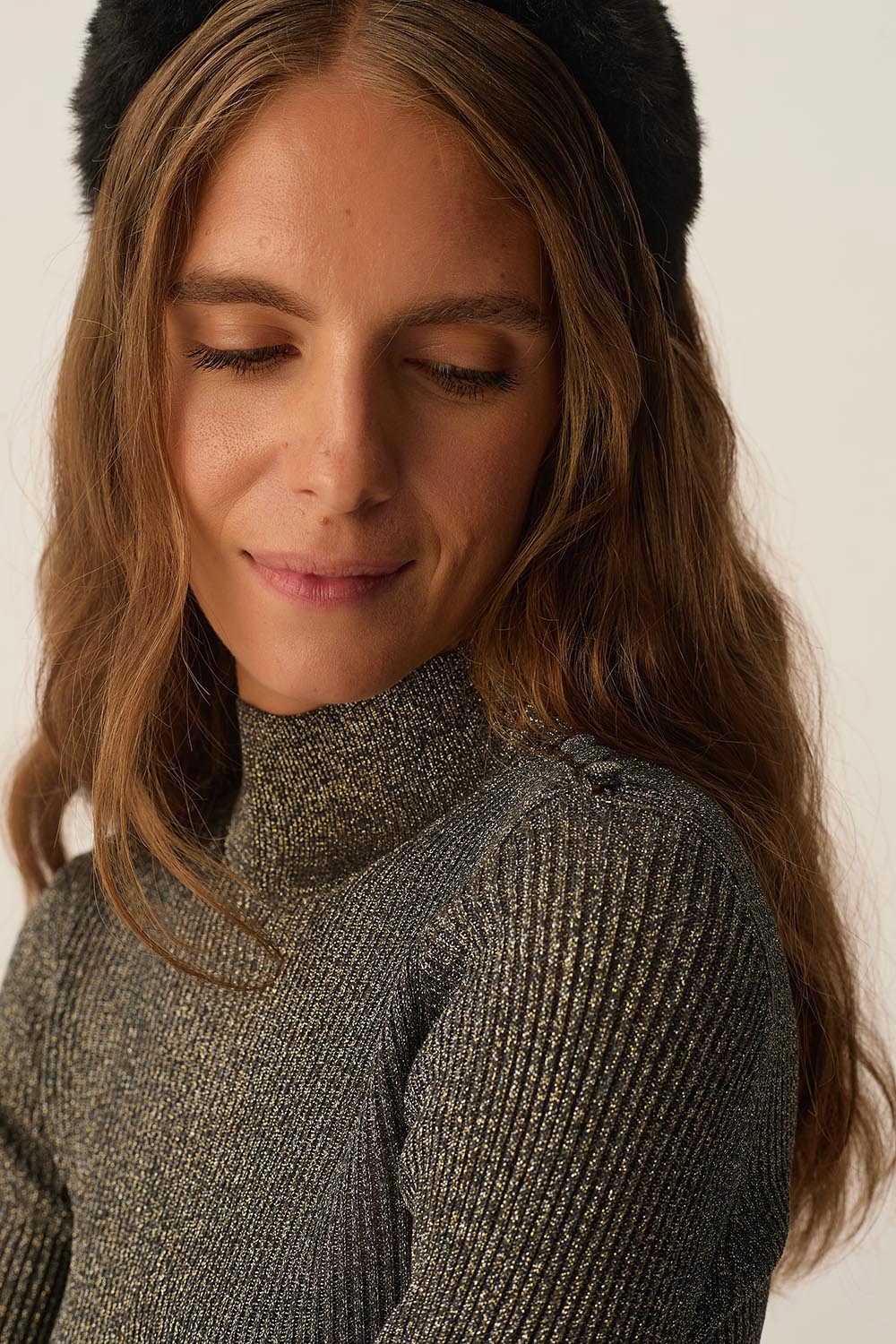 Jumper Agaton Lurex Silver