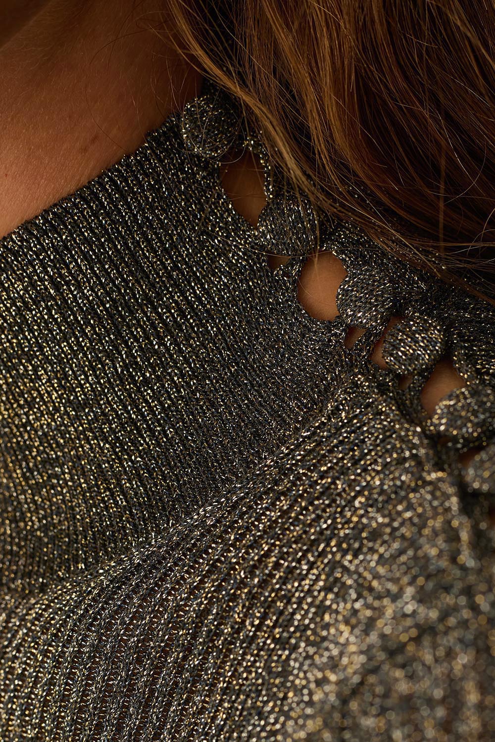 Jumper Agaton Lurex Silver