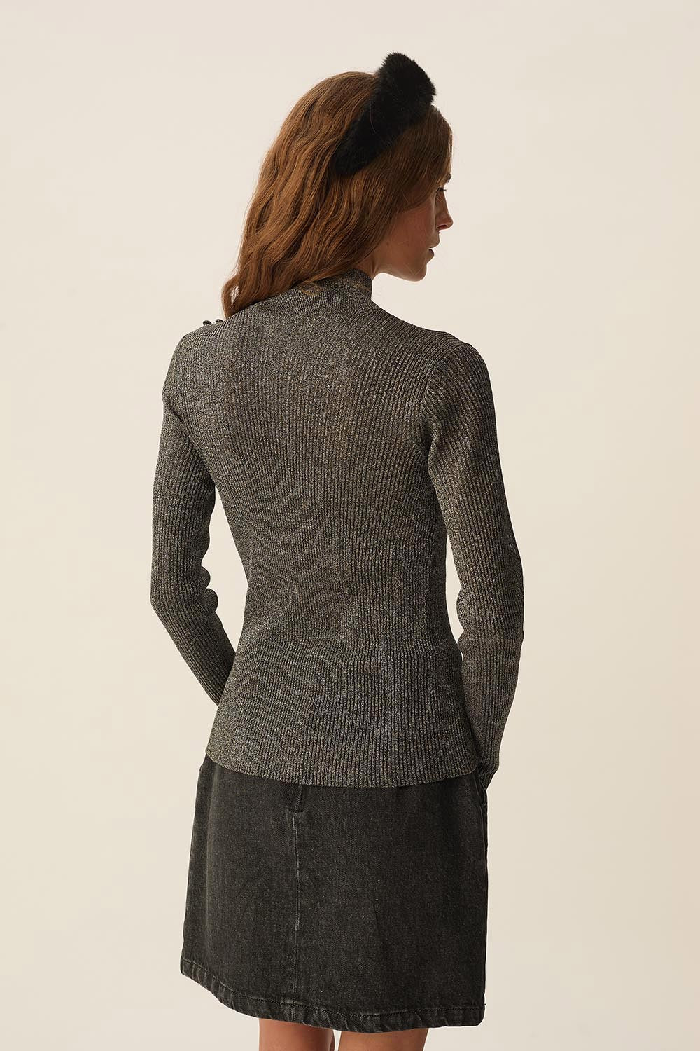 Jumper Agaton Lurex Silver