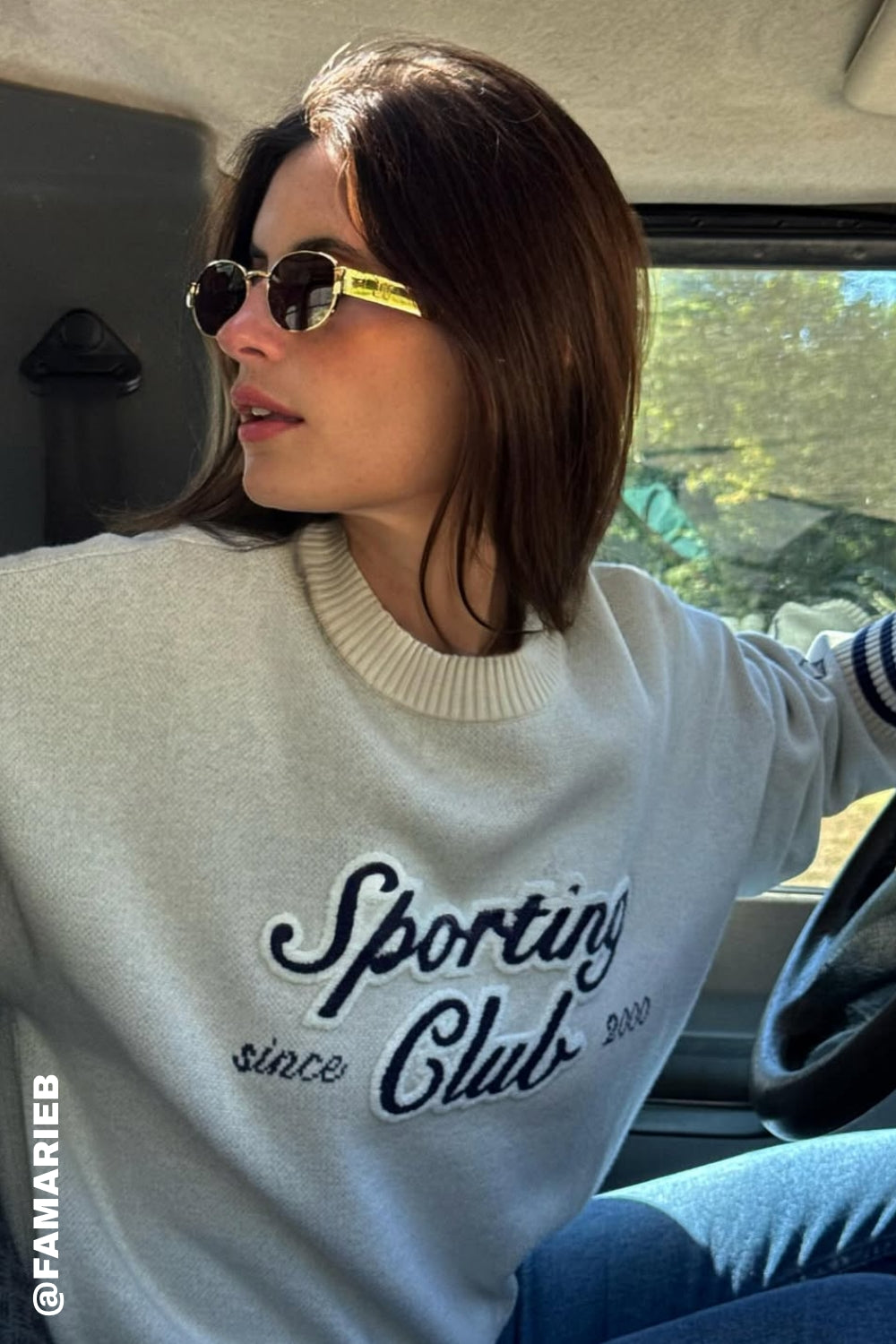 Pull Cesar Creme/Marine