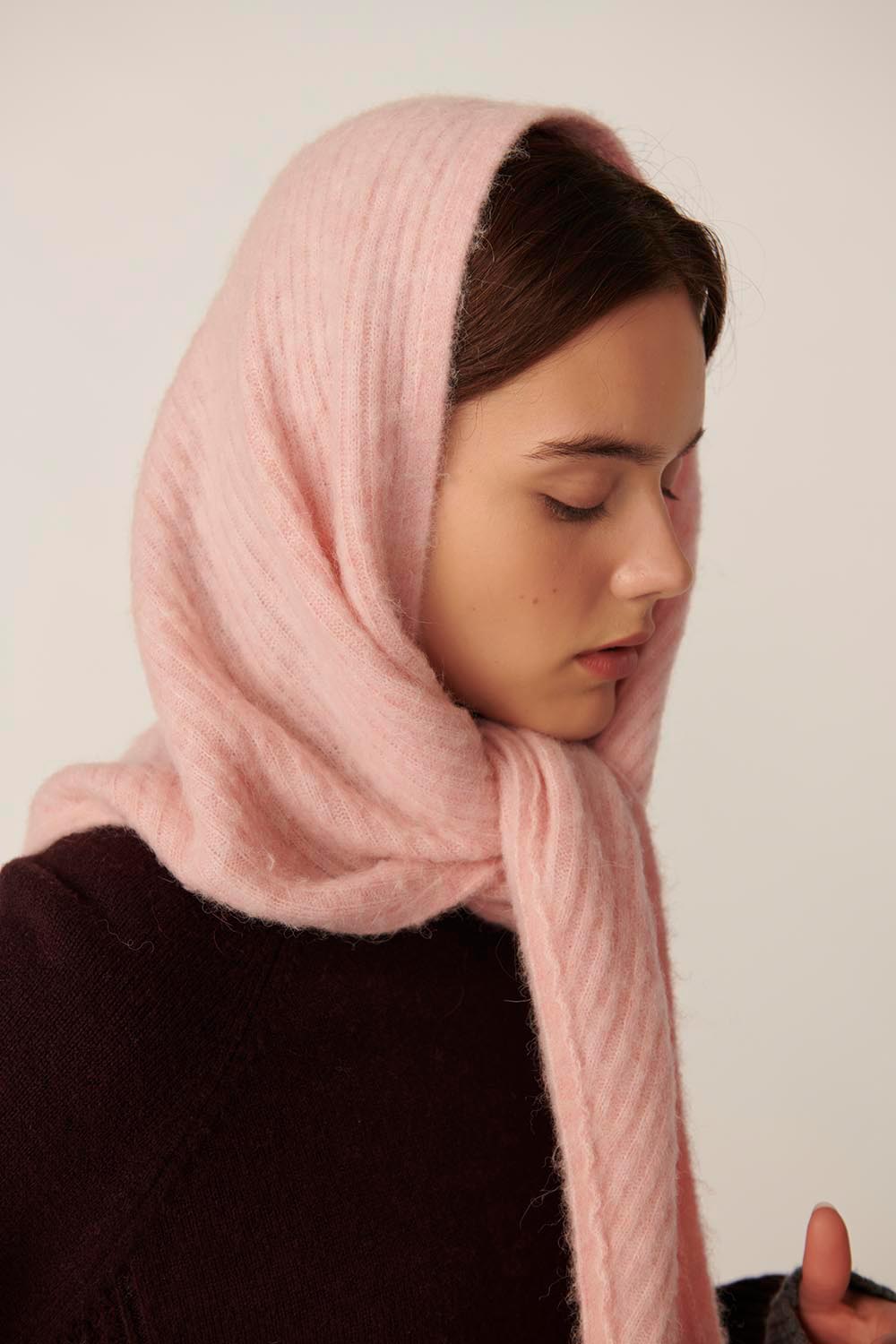 Echarpe triangle Aubelle Poudre