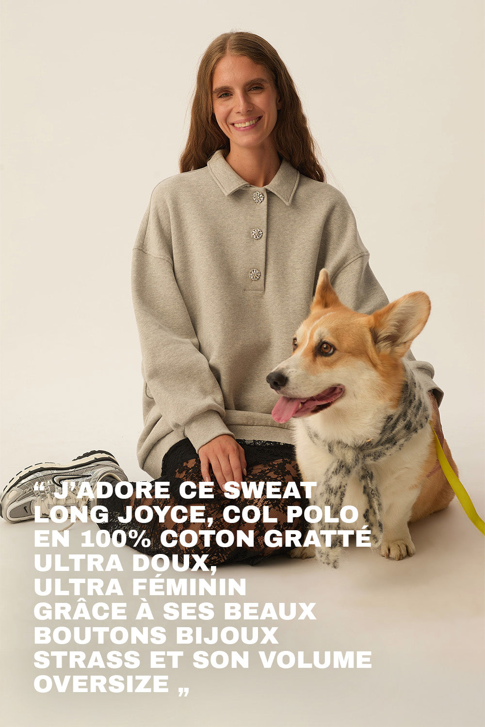 Polo  Joyce Gris Chine