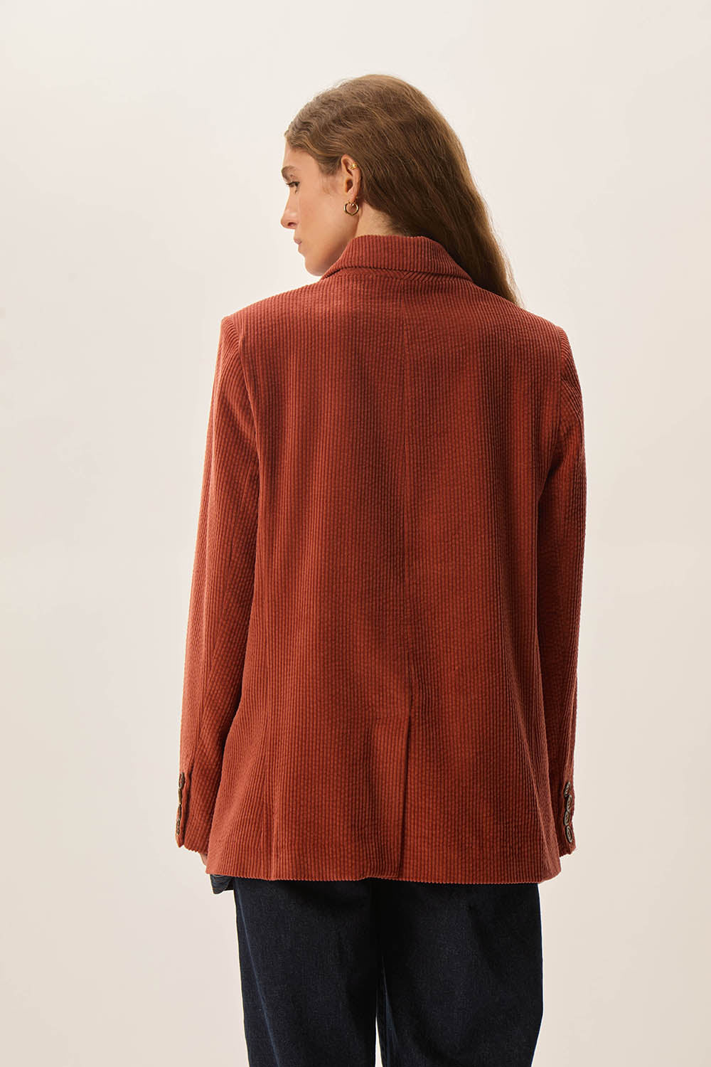 Veste De Tailleur Coton Velours Marron - Sianette Fox - Des Petits Hauts Veste De Tailleur Coton Velours Marron - Sianette Fox - Des Petits Hauts