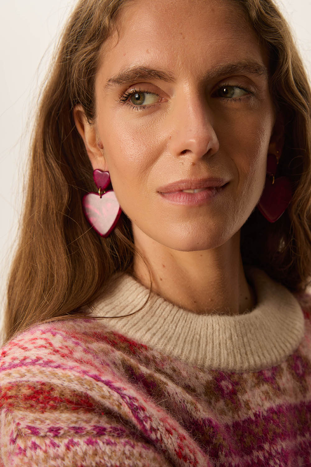 Boucles D'Oreilles Natou Ruby Nacre