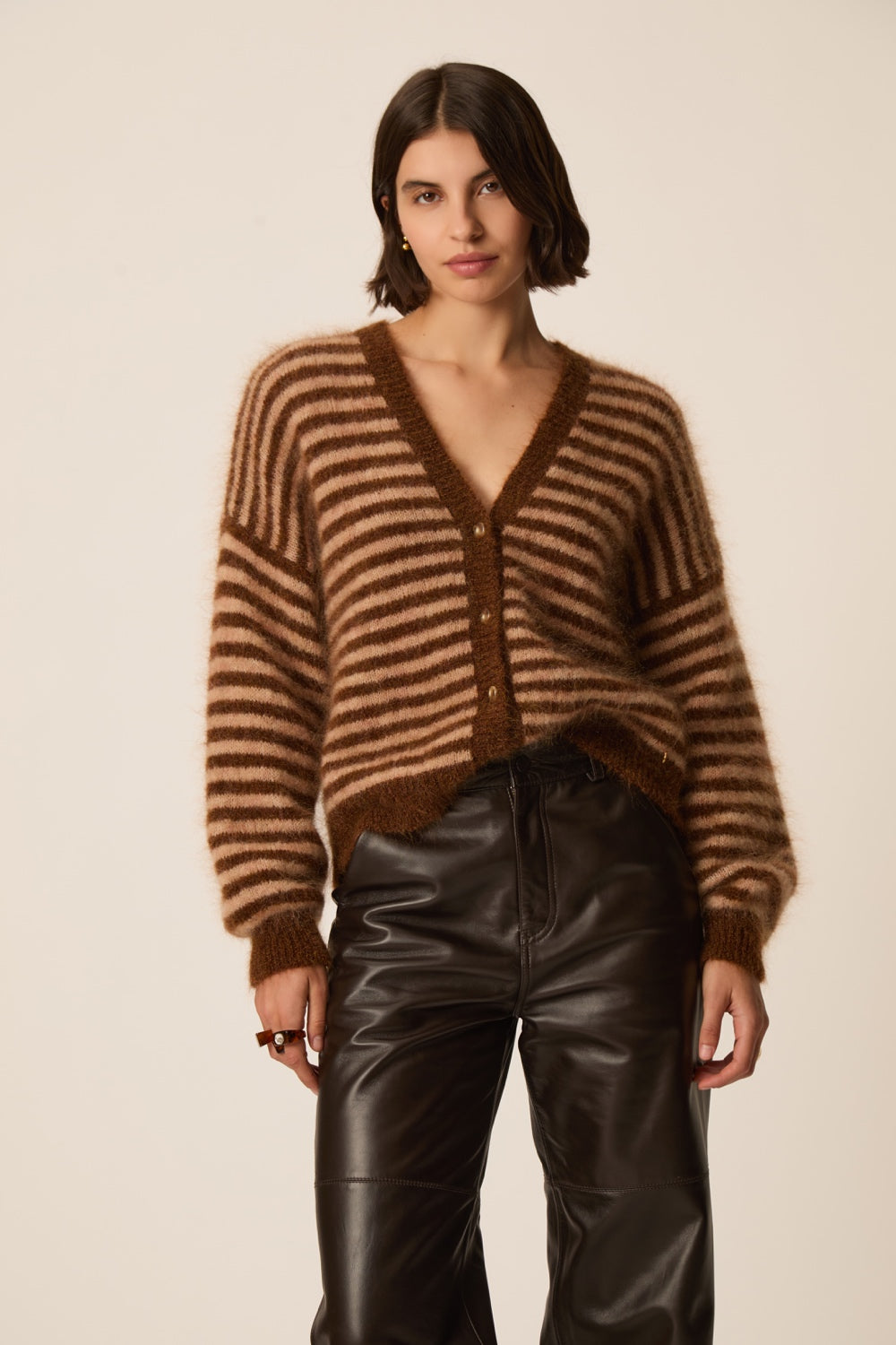 Cardigan Alvaro Cognac Chiné Blush Chiné