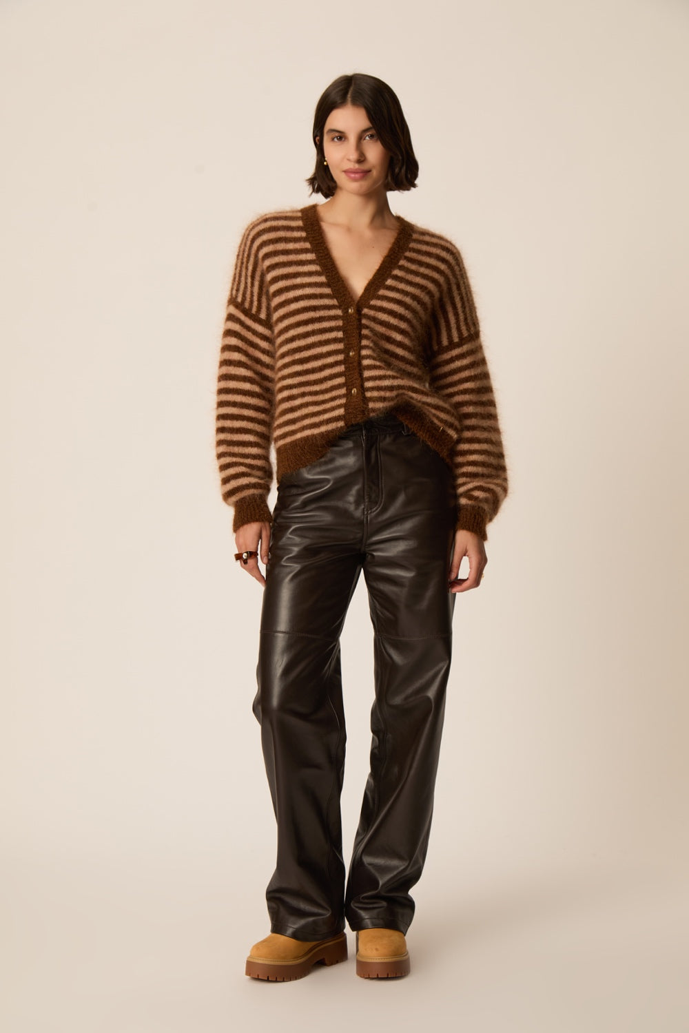 Cardigan Alvaro Cognac Chiné Blush Chiné