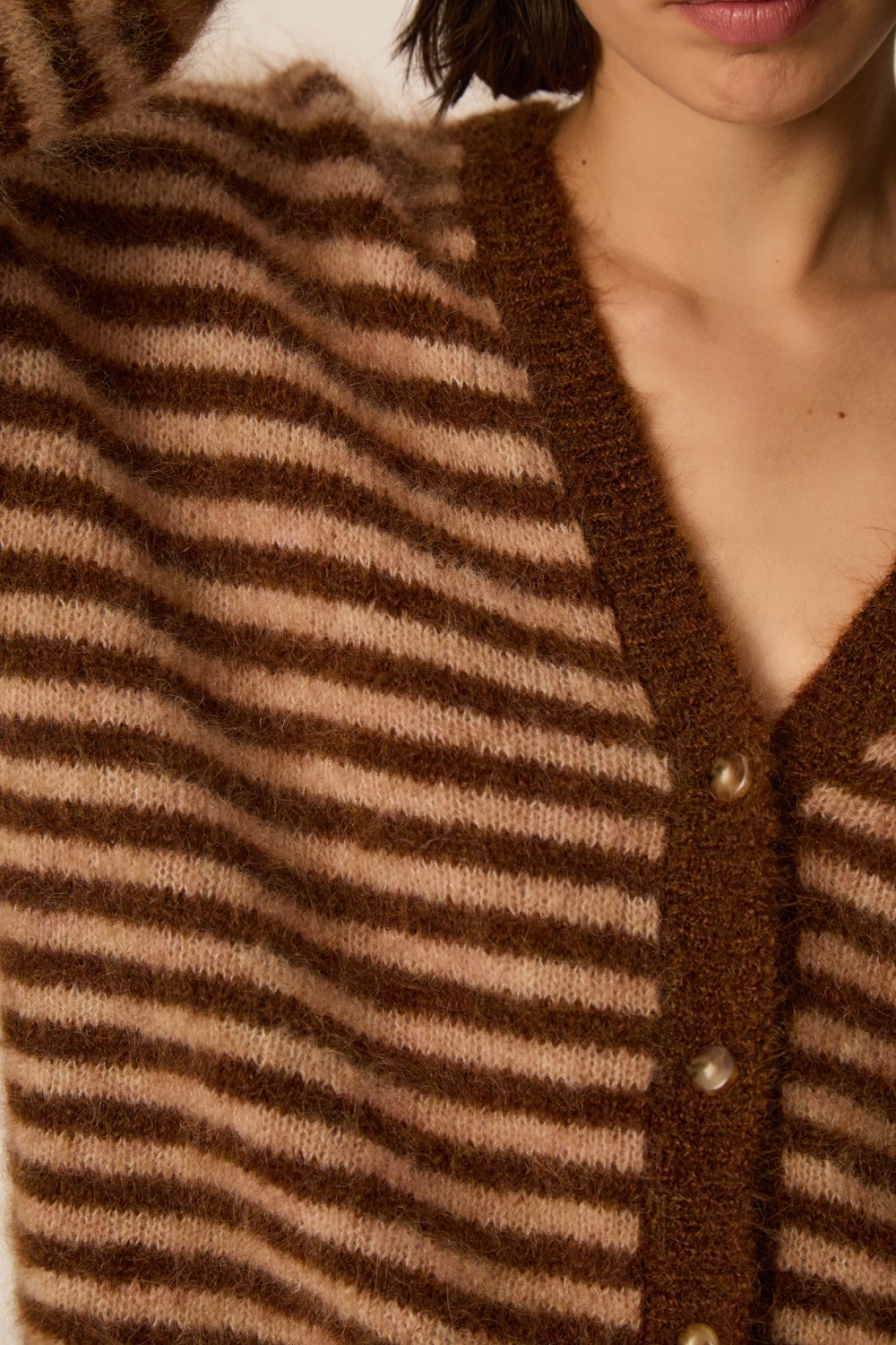 Cardigan Alvaro Cognac Chiné Blush Chiné