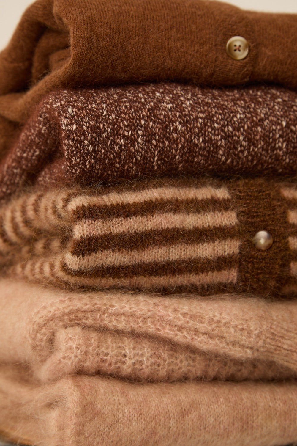 Cardigan Alvaro Cognac Chiné Blush Chiné