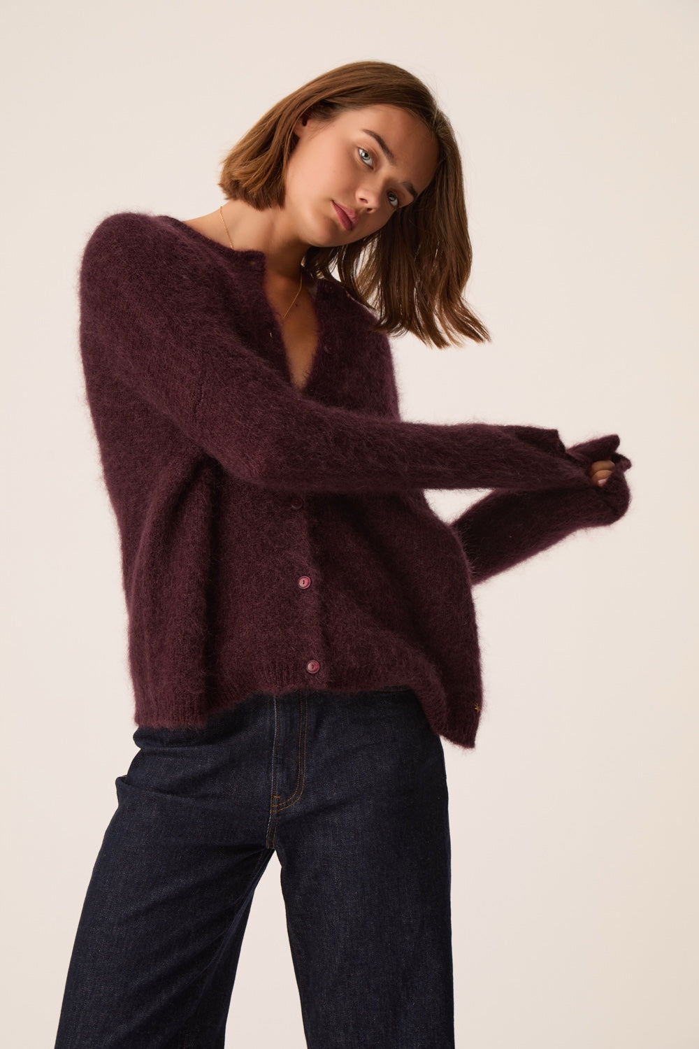 Cardigan Bea Plum