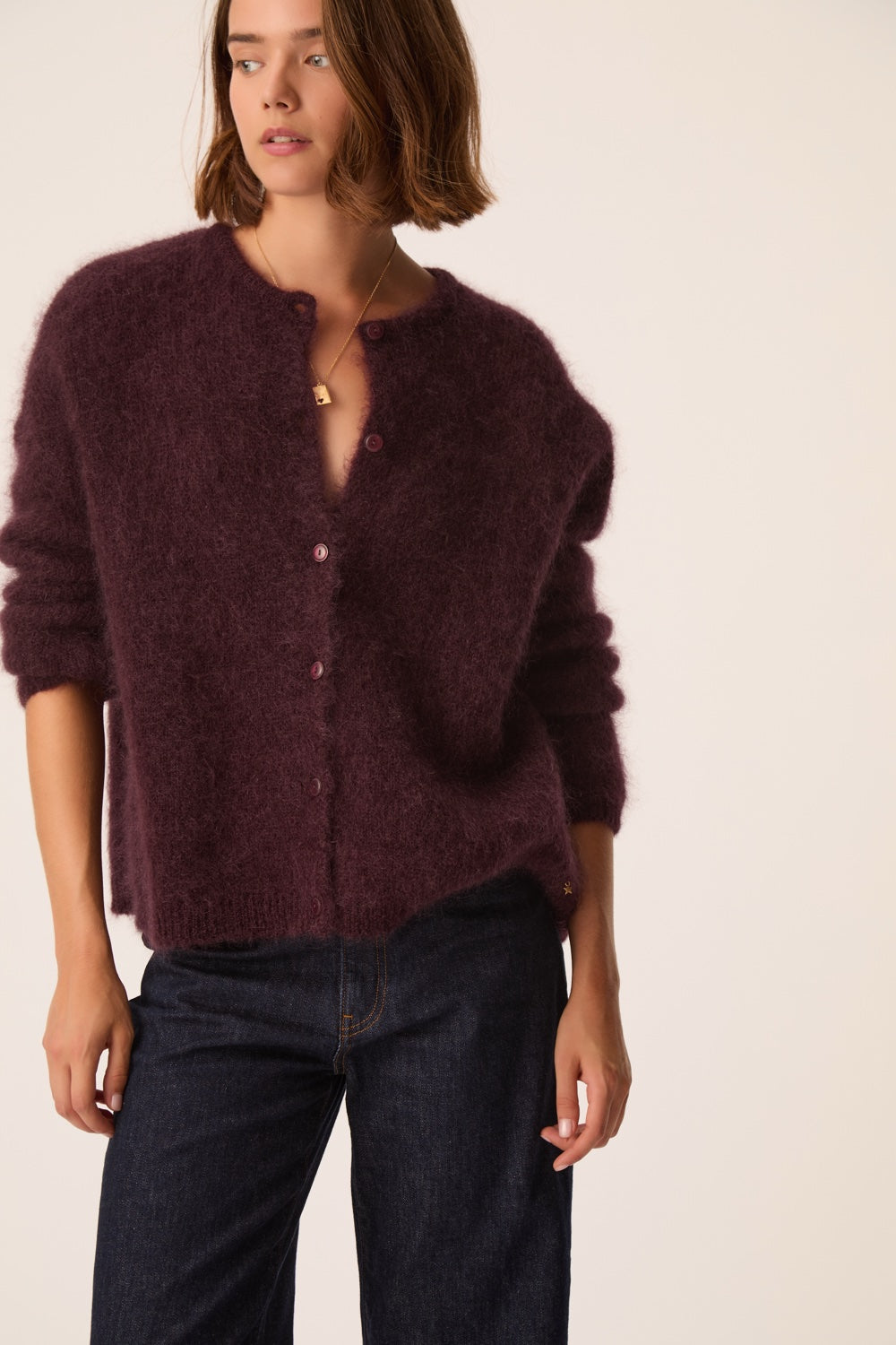 Cardigan Bea Plum