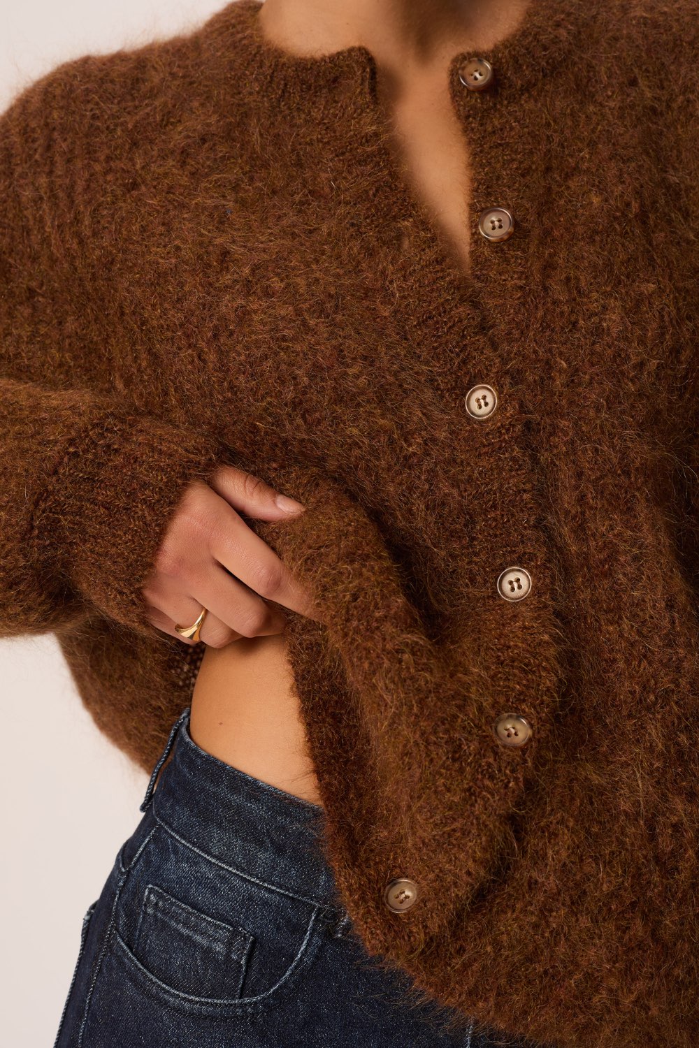 Cardigan Alma Heather Cognac