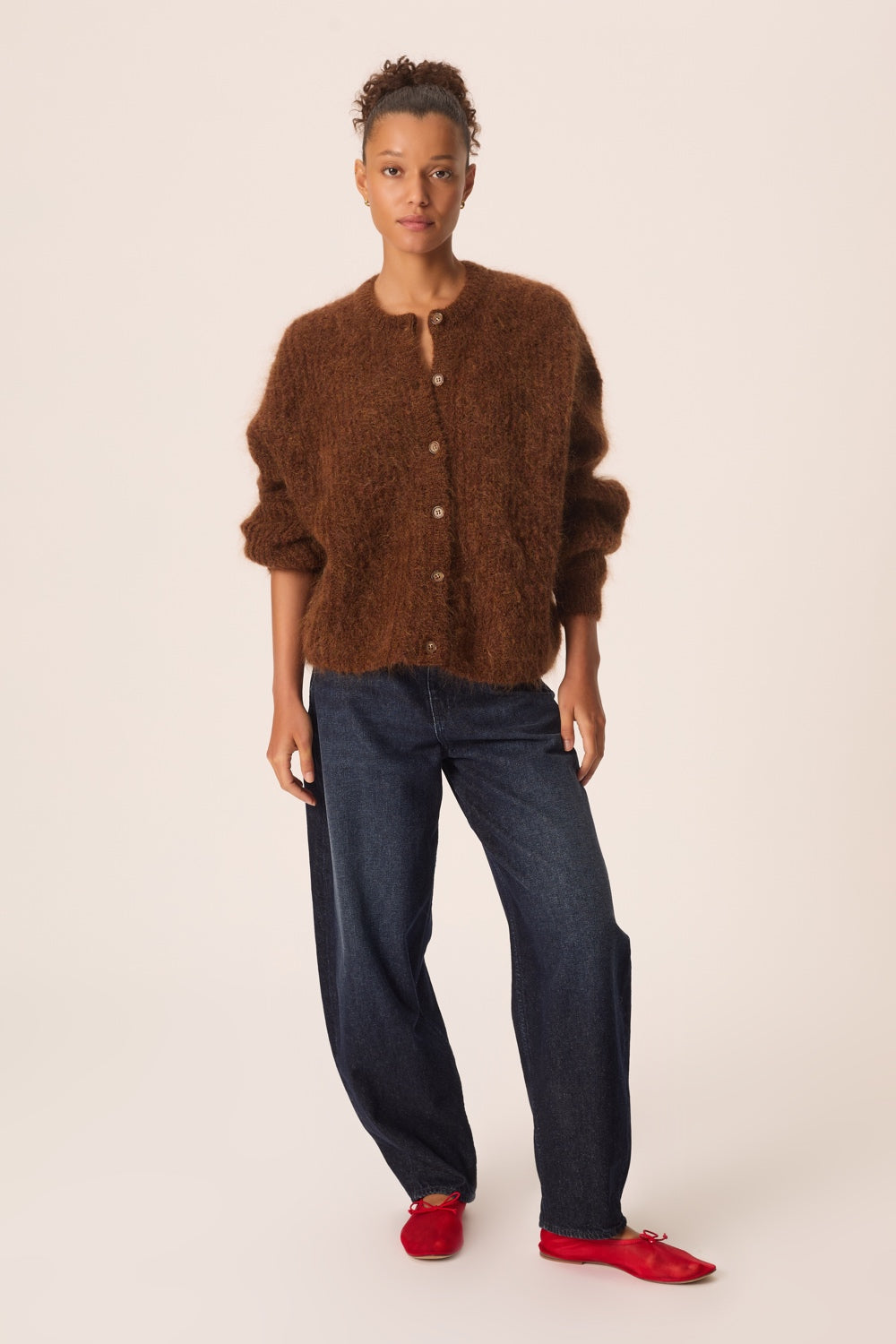 Cardigan Alma Heather Cognac
