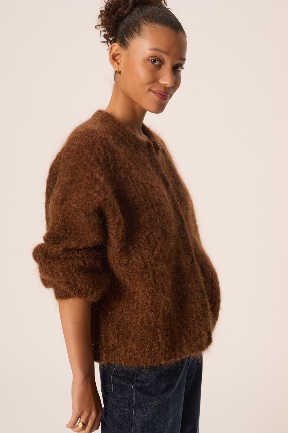 Cardigan Alma Heather Cognac