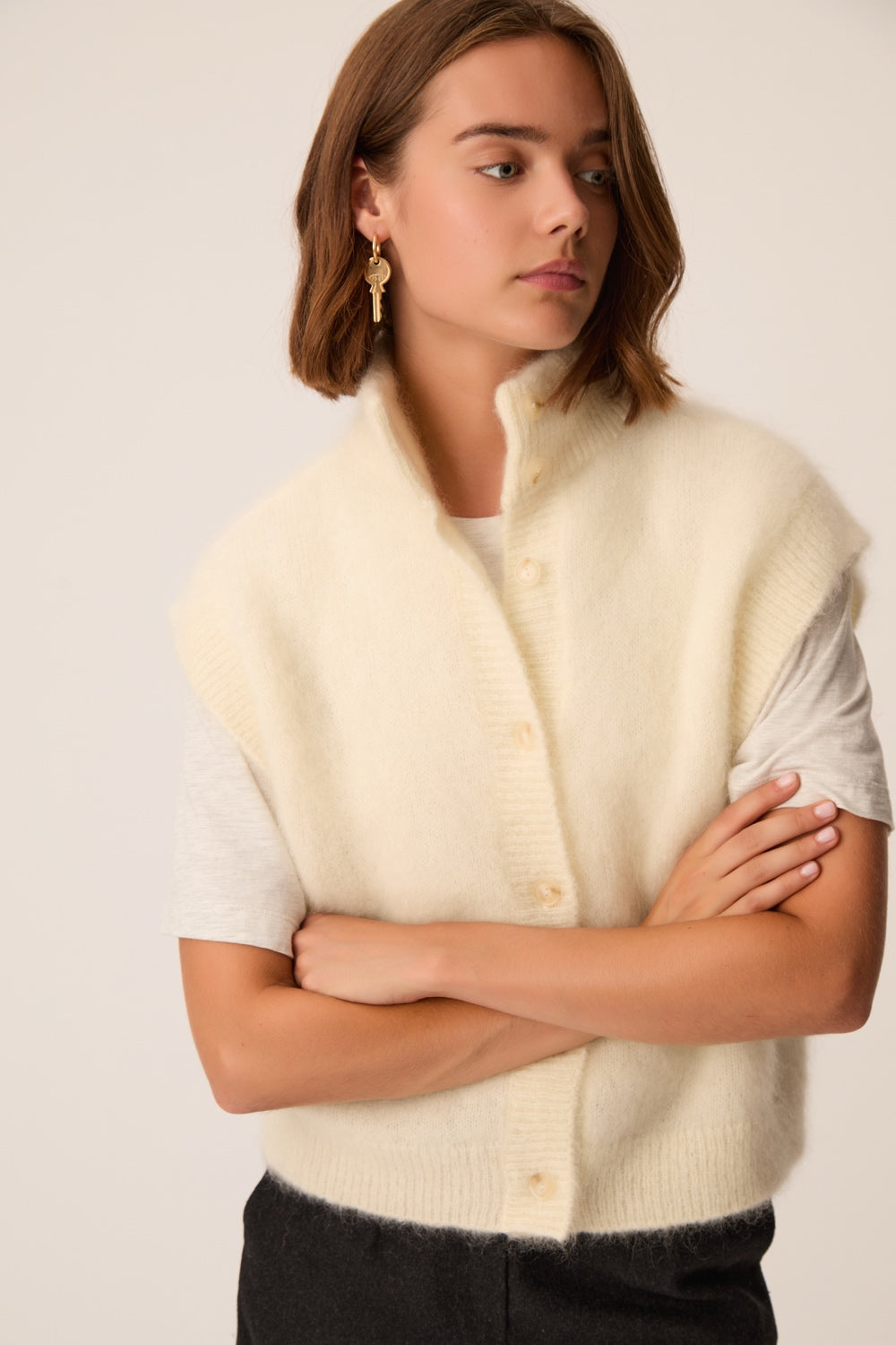 Cardigan Alibou Creme