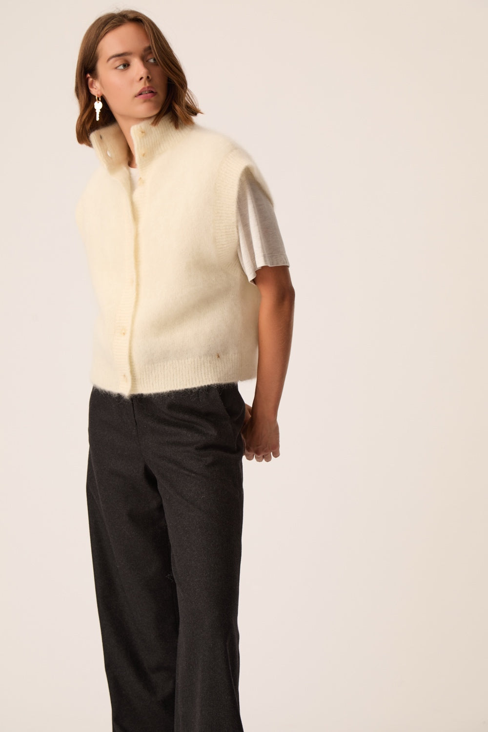 Cardigan Alibou Creme