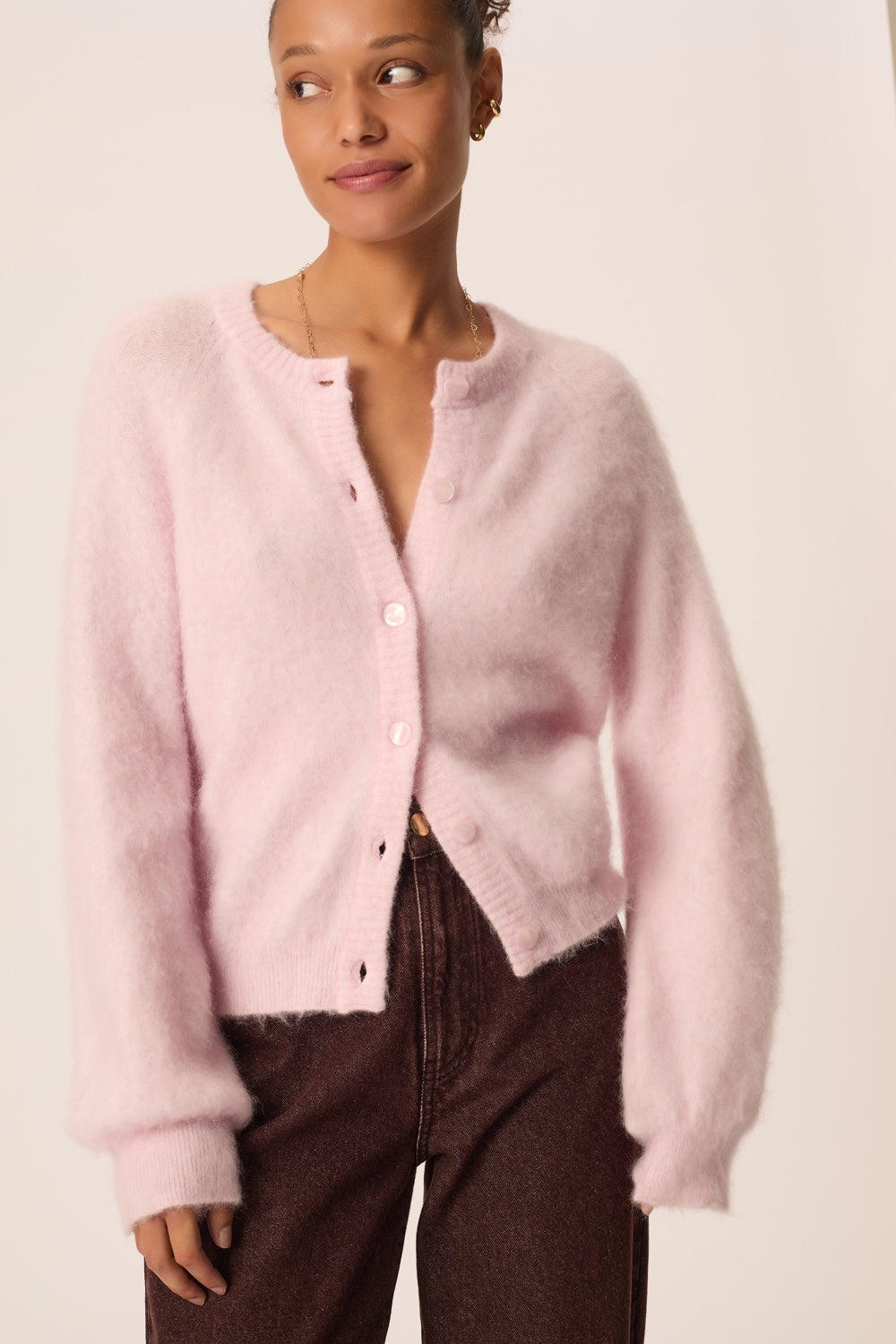 Cardigan Colombine Sugared Almond Pink