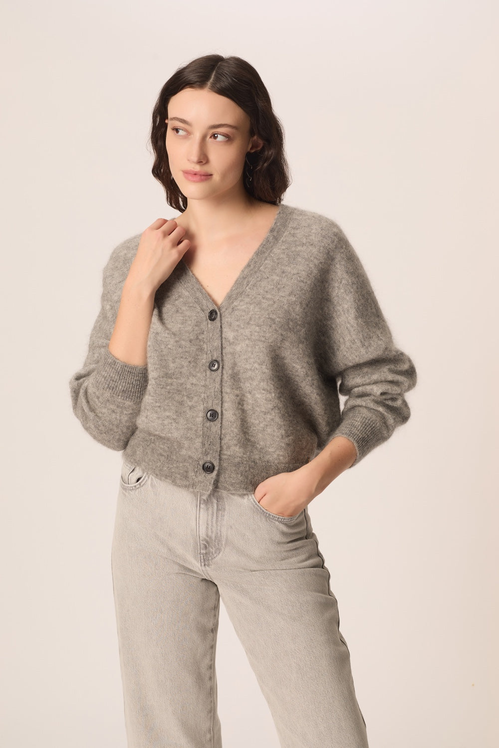Cardigan Diana Grigio medio