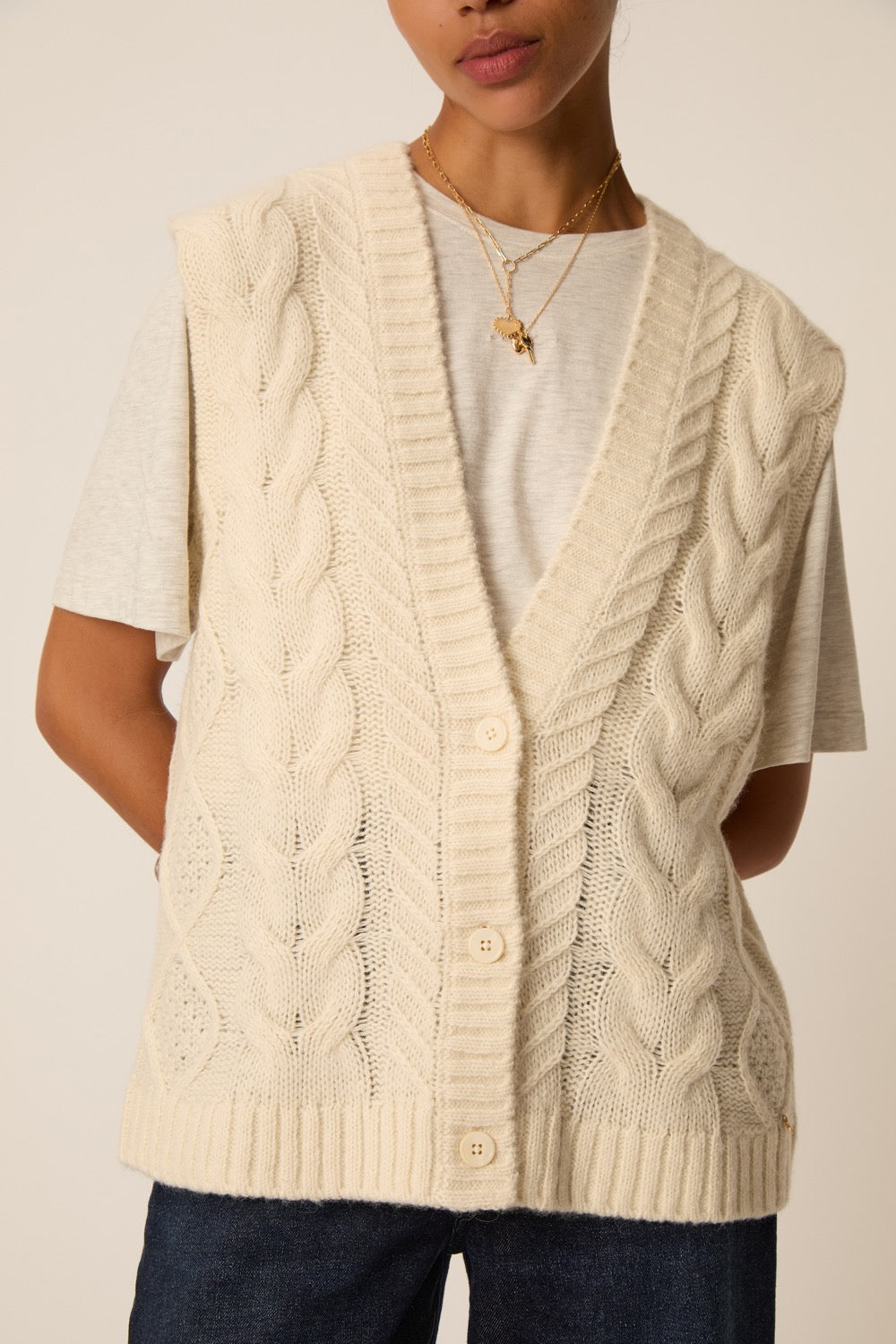 Cardigan Andrew Ecru