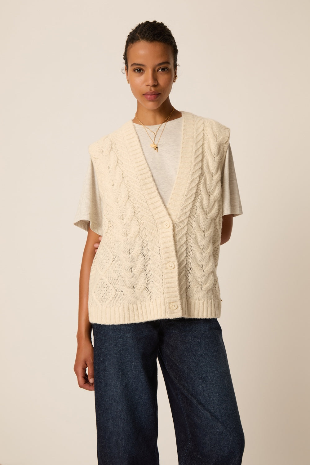 Cardigan Andrew Ecru