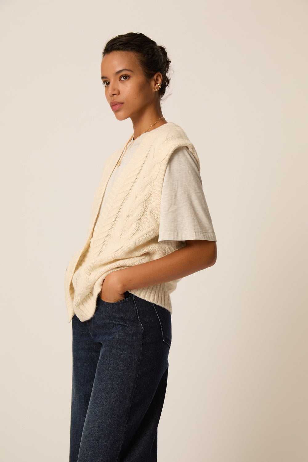 Cardigan Andrew Ecru