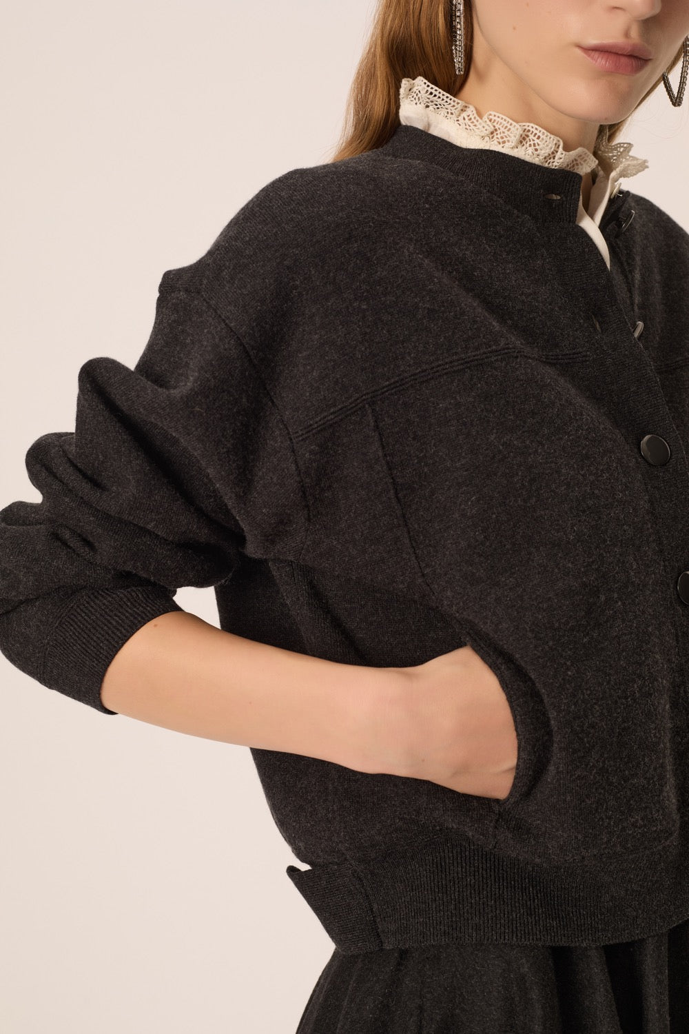 Cardigan Clem Anthracite