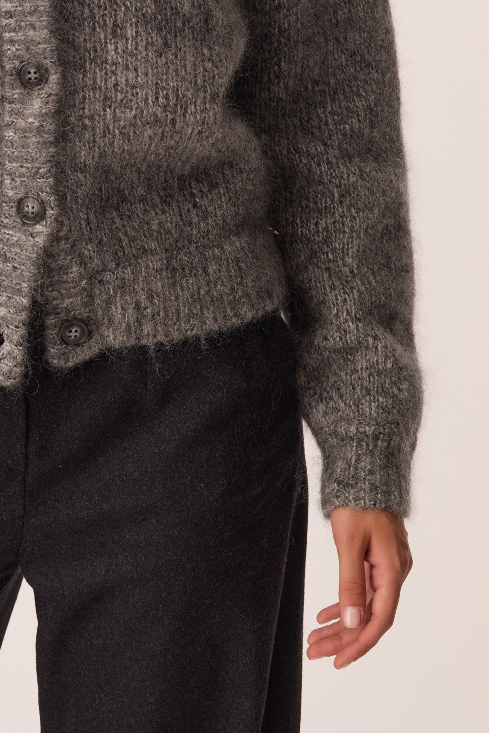 Cardigan Ambre Gris Moyen