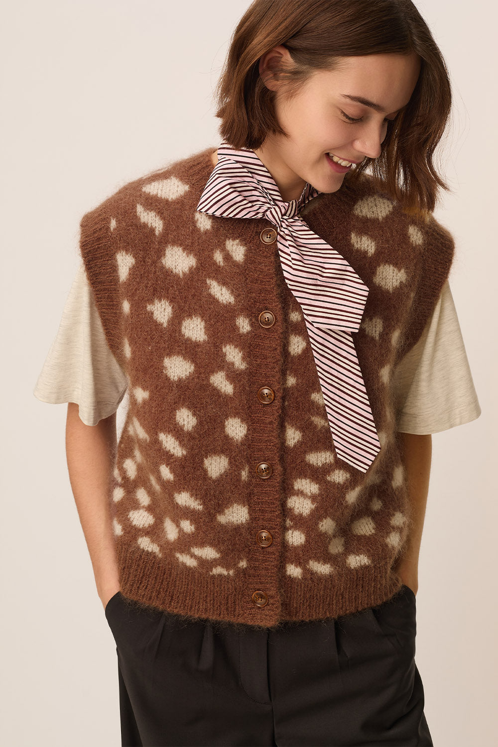 Cardigan Adola Jacquard Faon