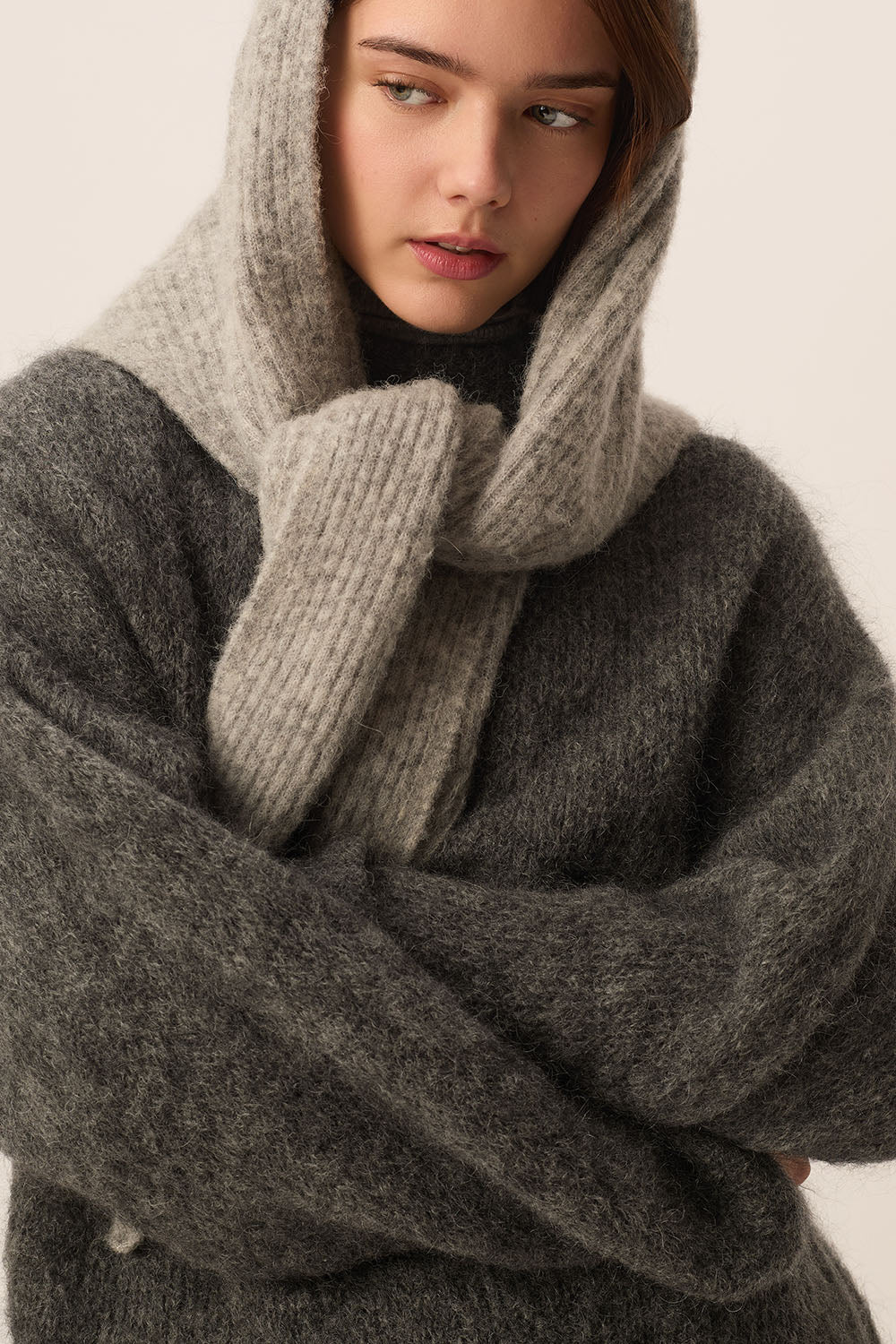Echarpe Aubelle Gris Chiné