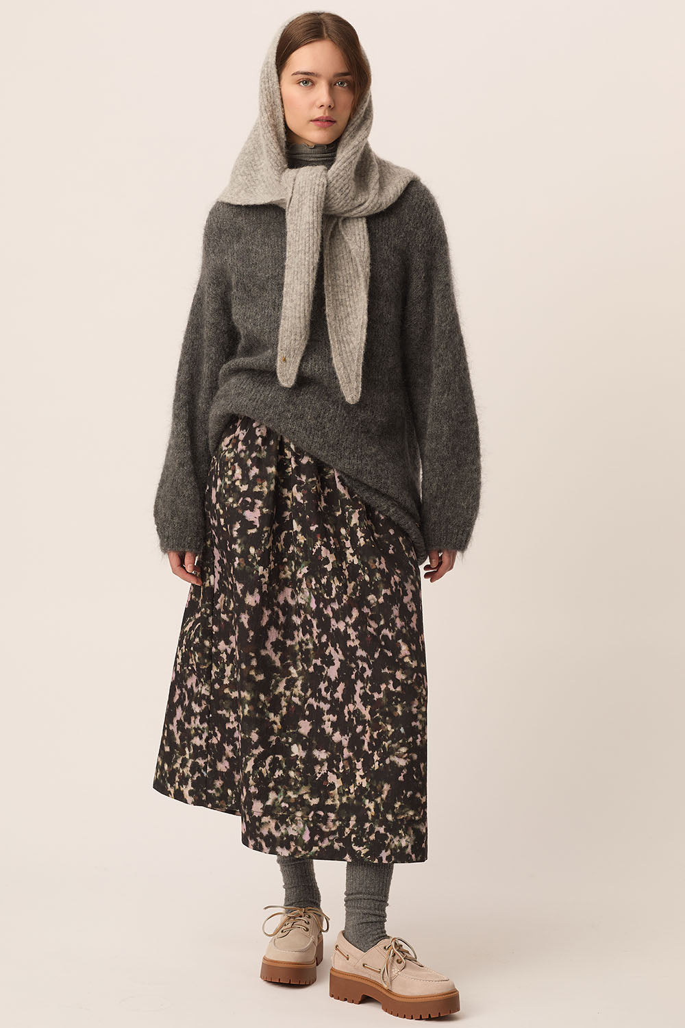Echarpe Aubelle Gris Chiné