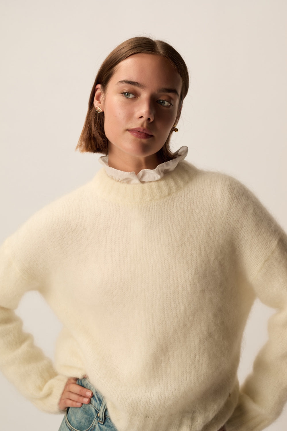 Sweater Bloom Ecru