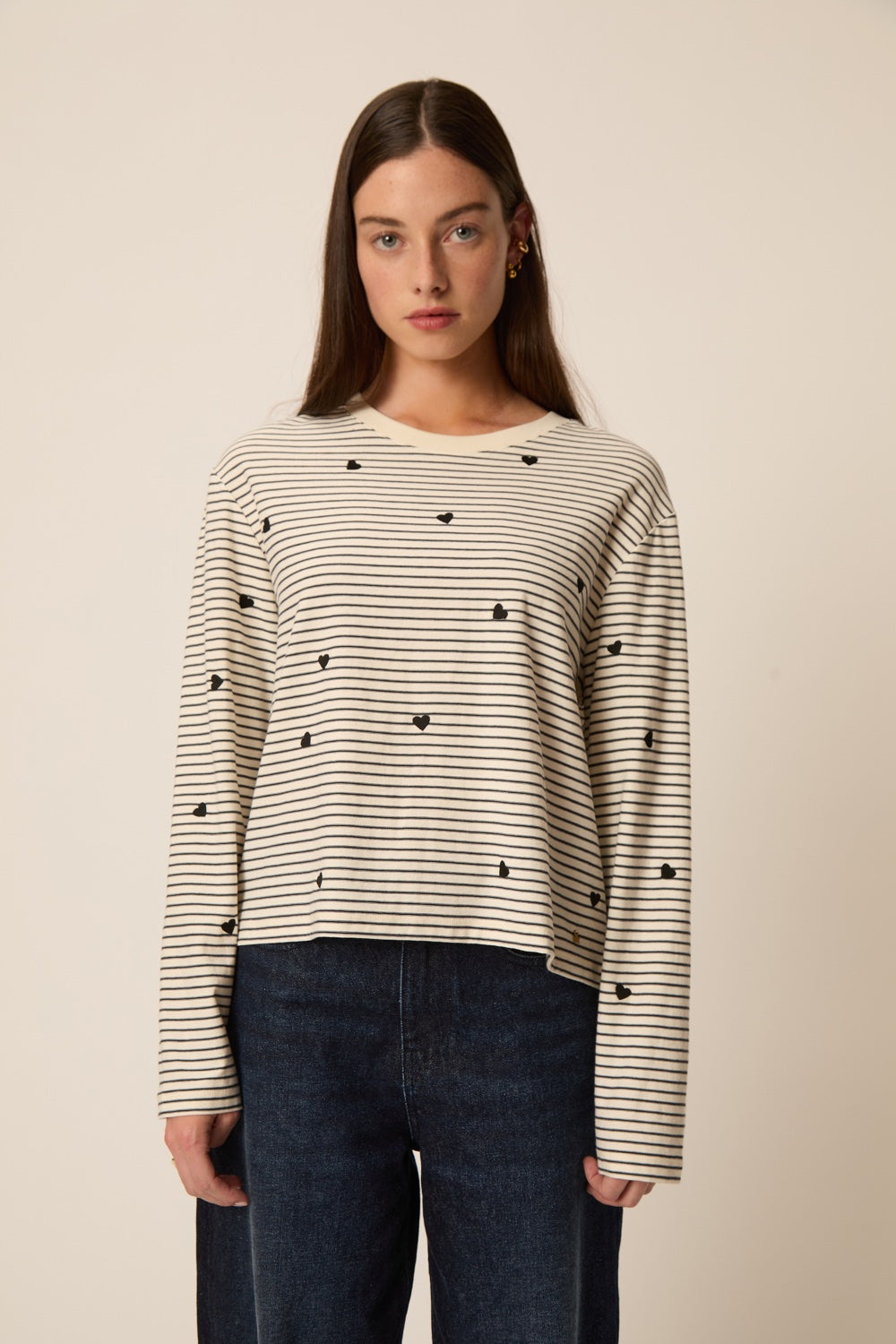 T Shirt Josephine Cœur Noir
