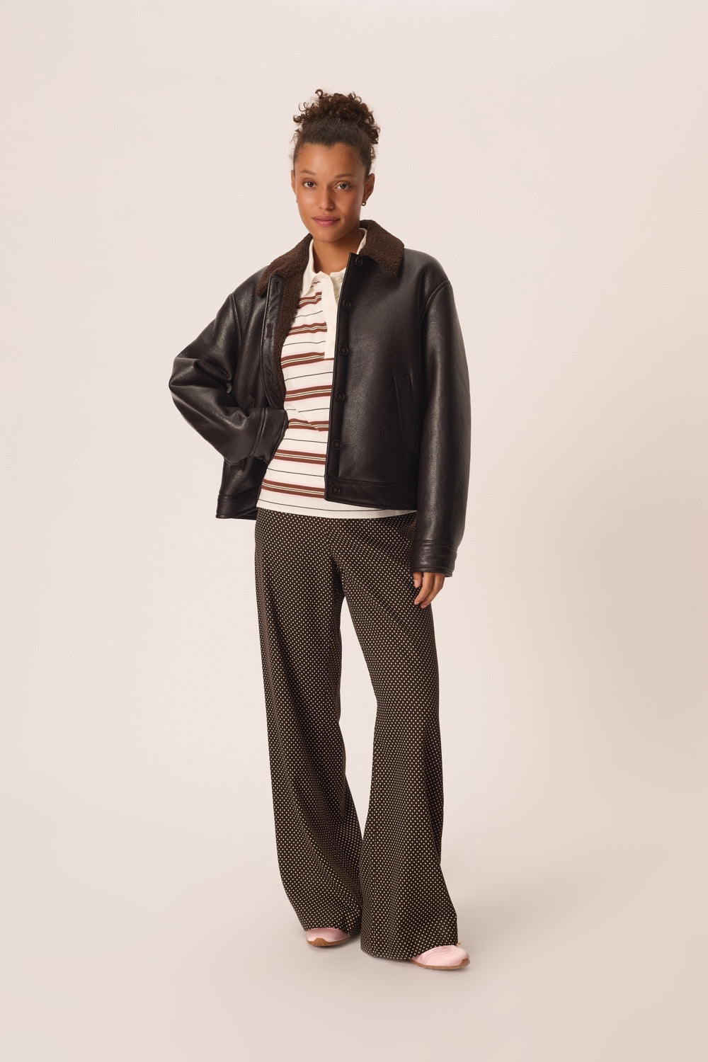 Polo Shirt Irina Creme/Cognac
