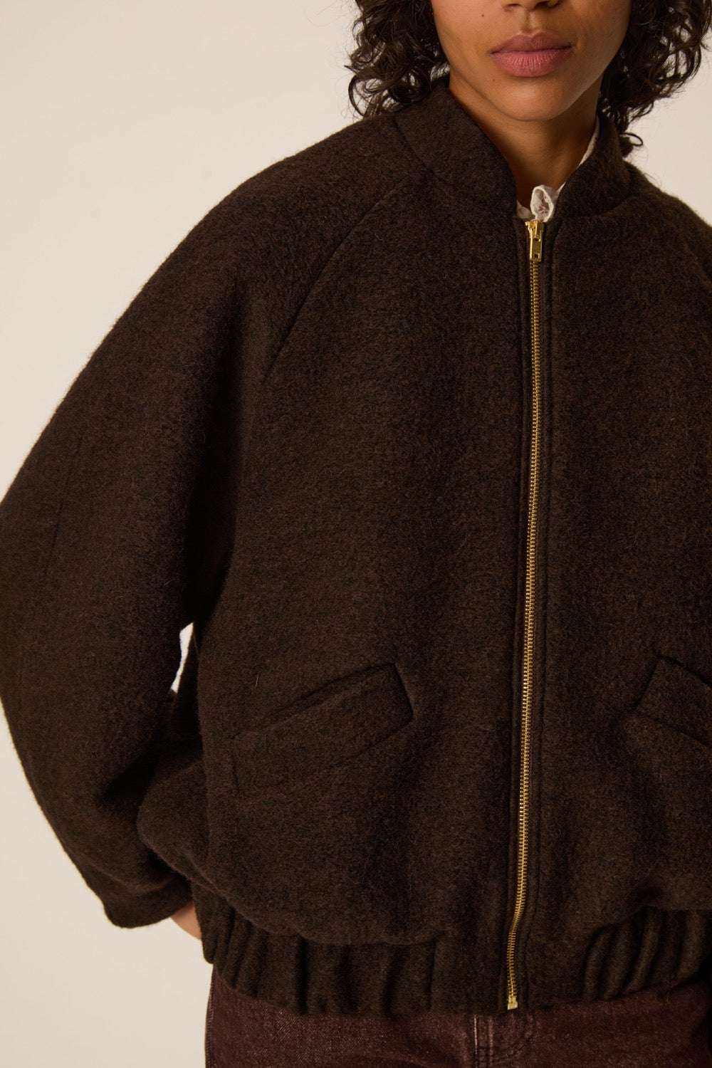 Knit Jacket Hildilia Teddy Brown