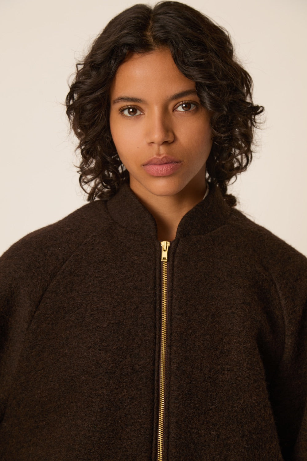 Knit Jacket Hildilia Teddy Brown