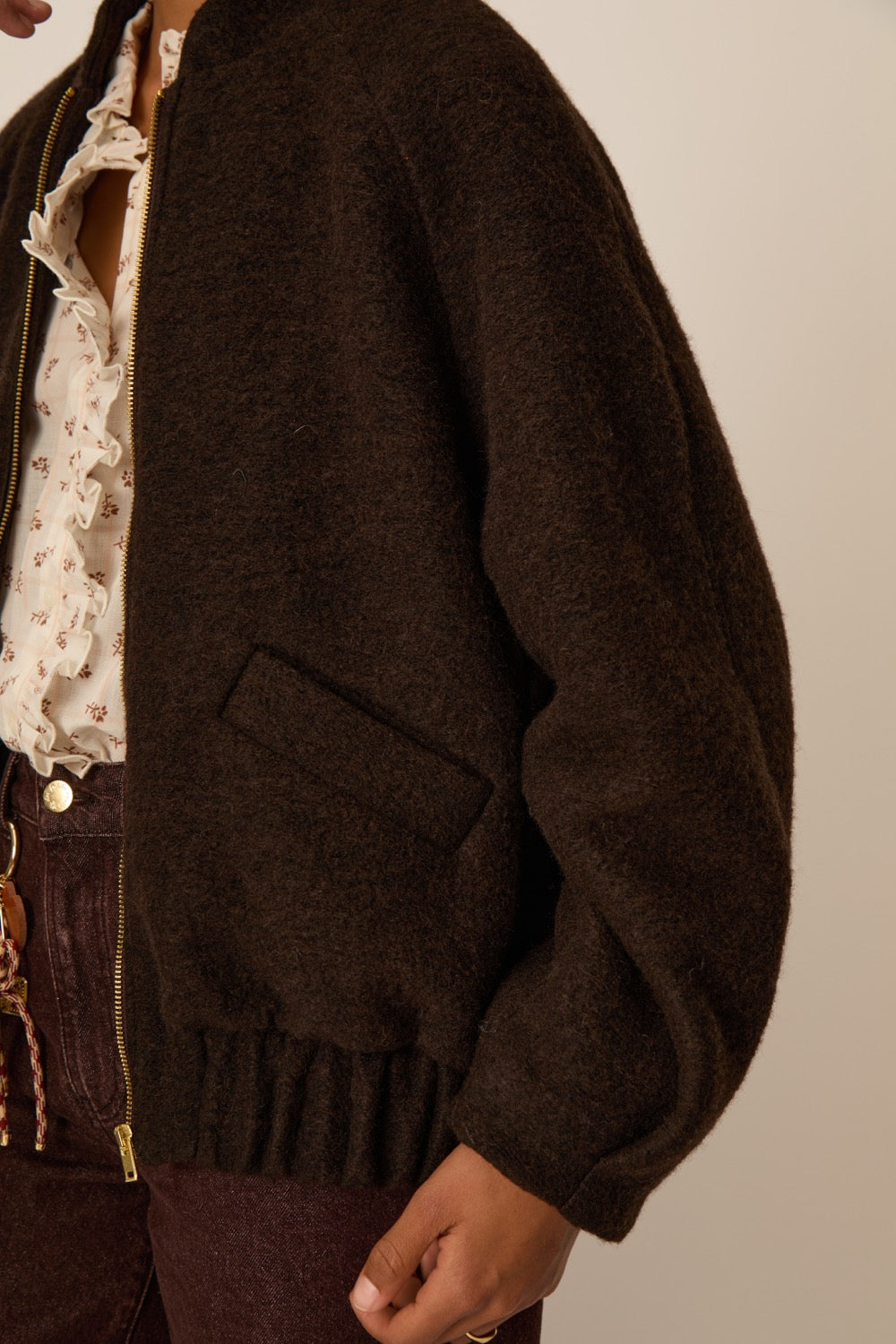 Knit Jacket Hildilia Teddy Brown
