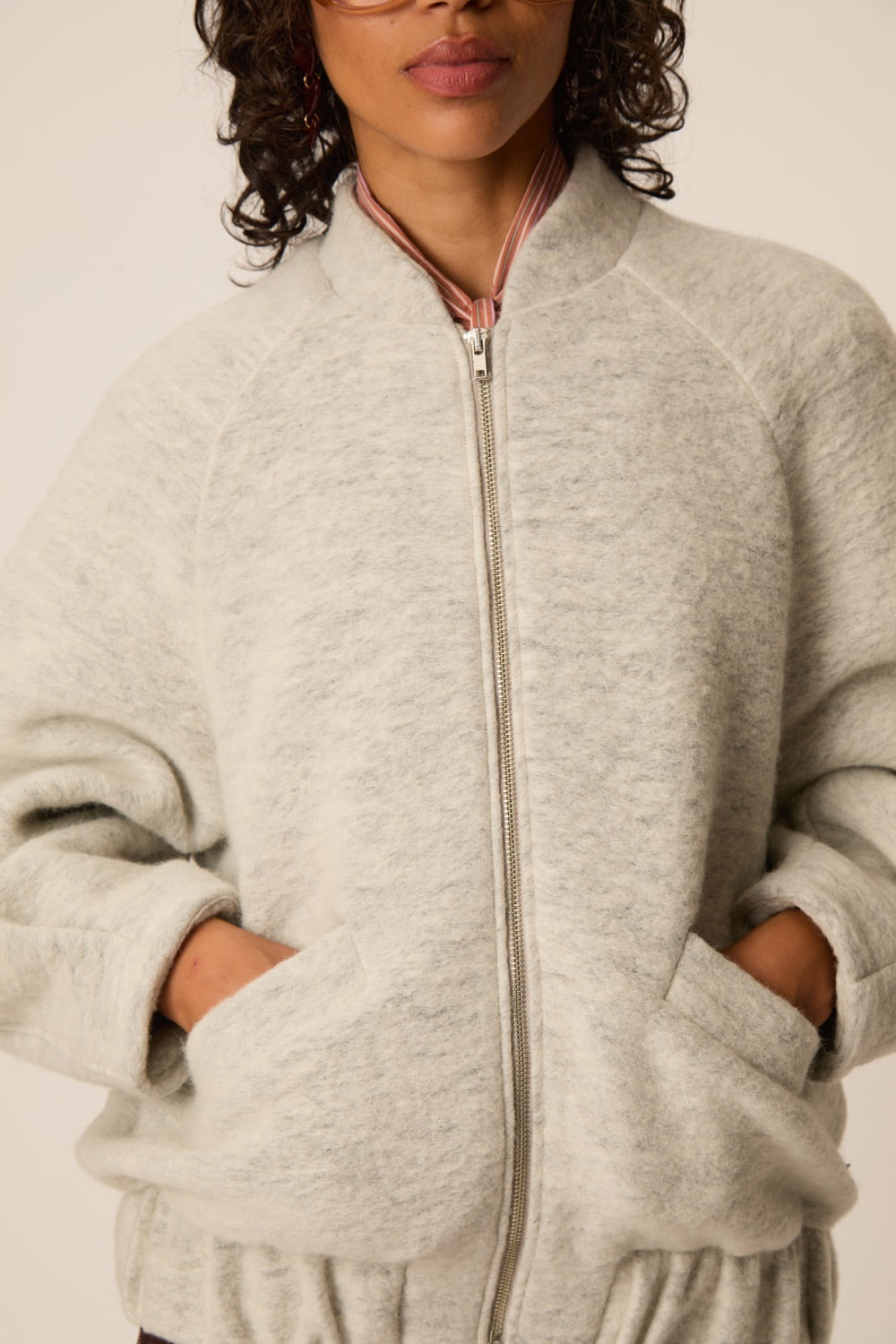 Veste Maille Hildilia Gris Chine