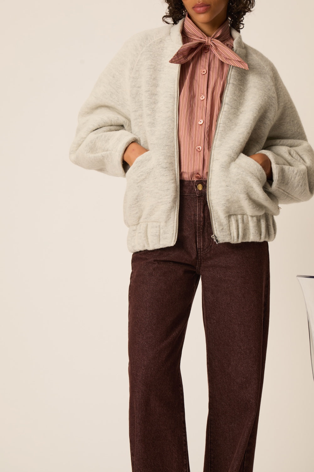 Veste Maille Hildilia Gris Chine
