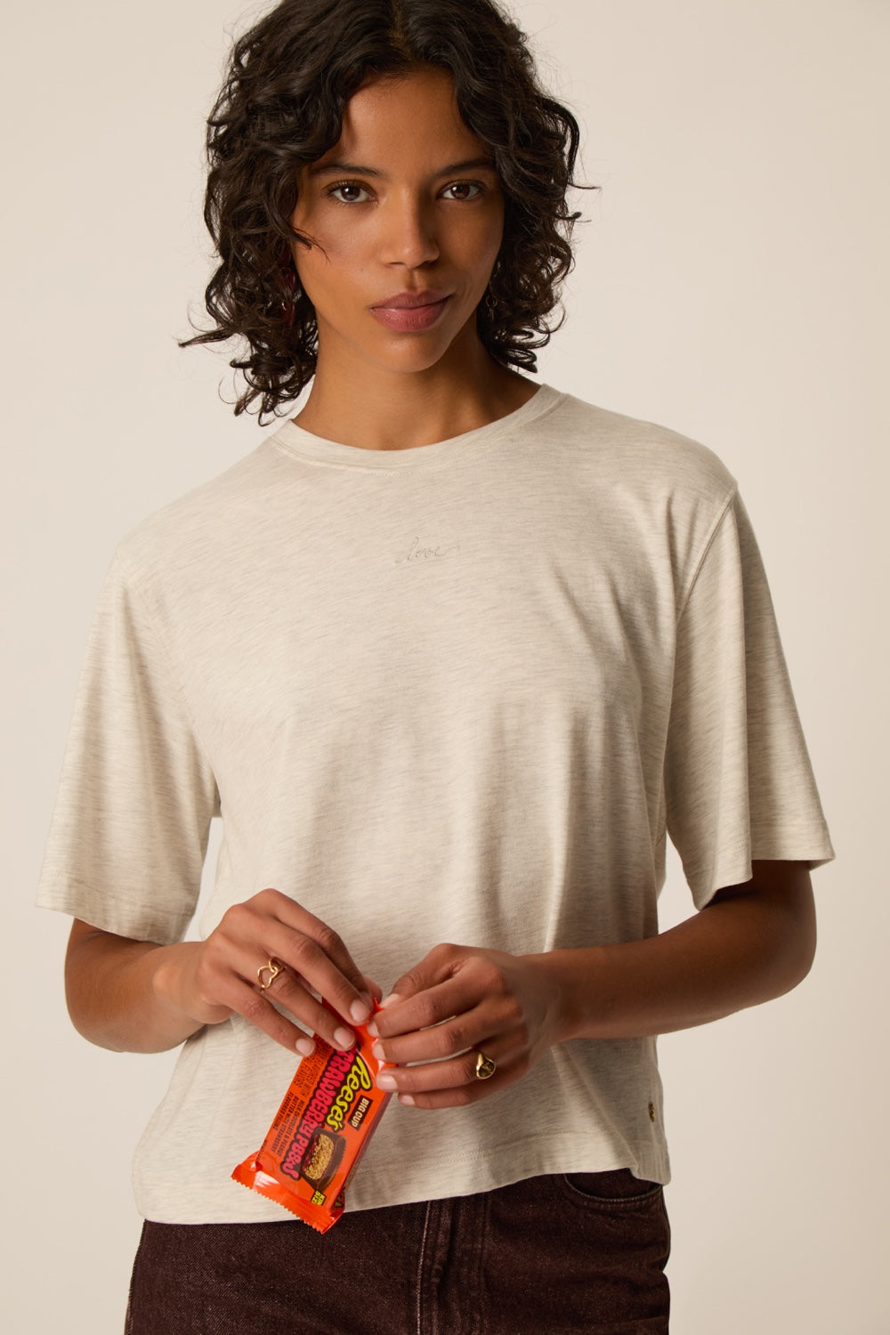 Tee Shirt Jerry B Gris Chine