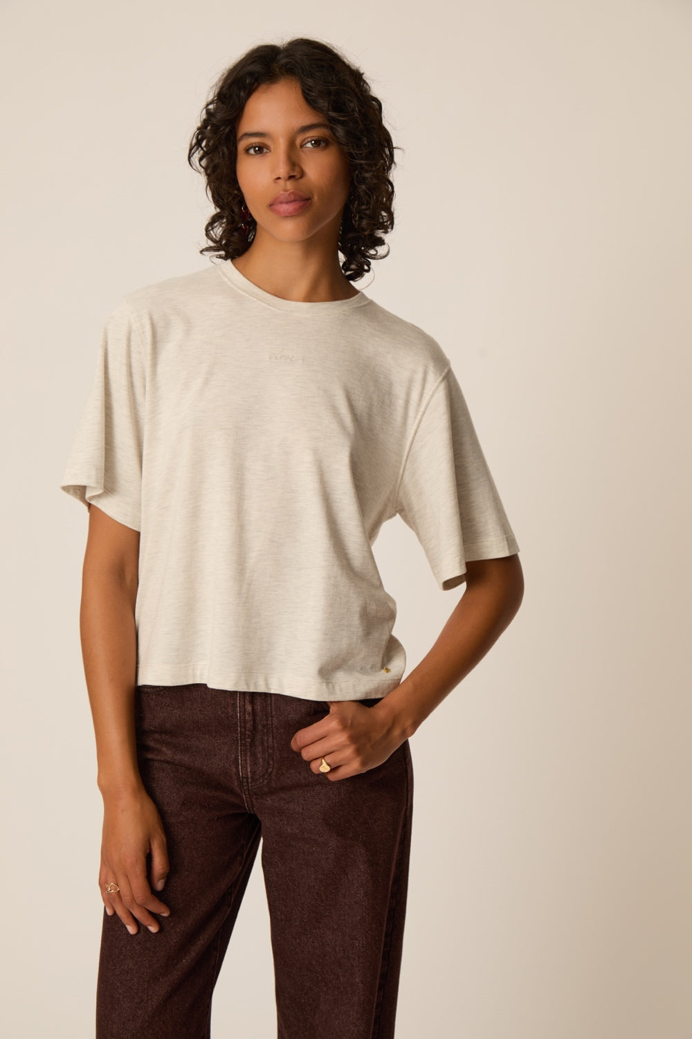 Tee Shirt Jerry B Gris Chine