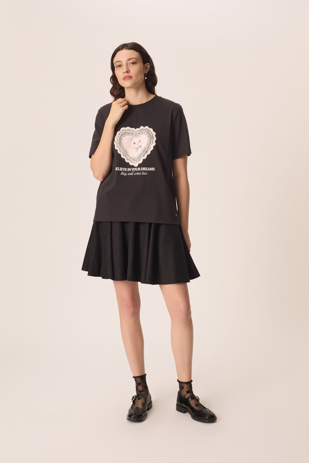 Tee Shirt Jerem Coeur Anthracite