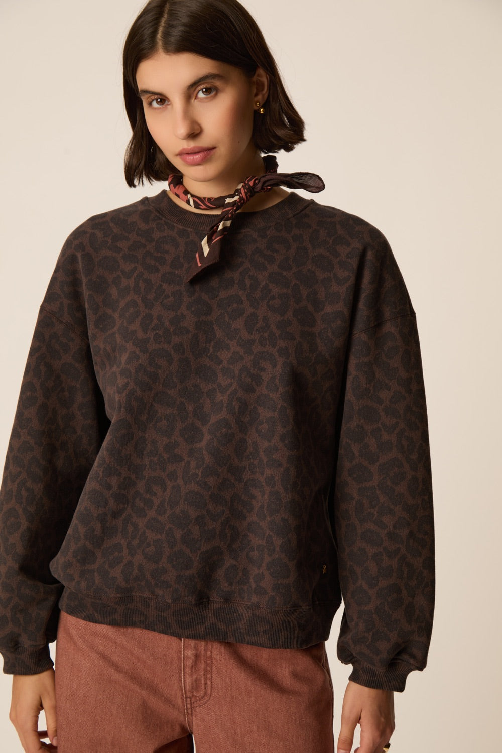 Sweatshirt Jacinthe Leopard