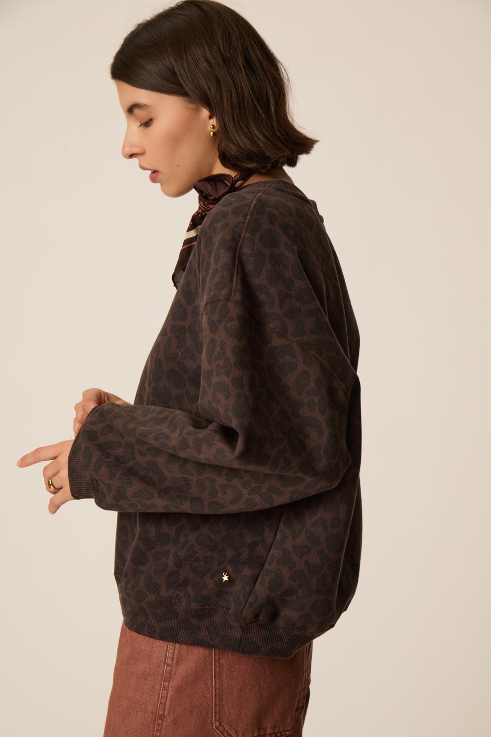 Sweatshirt Jacinthe Leopard Print