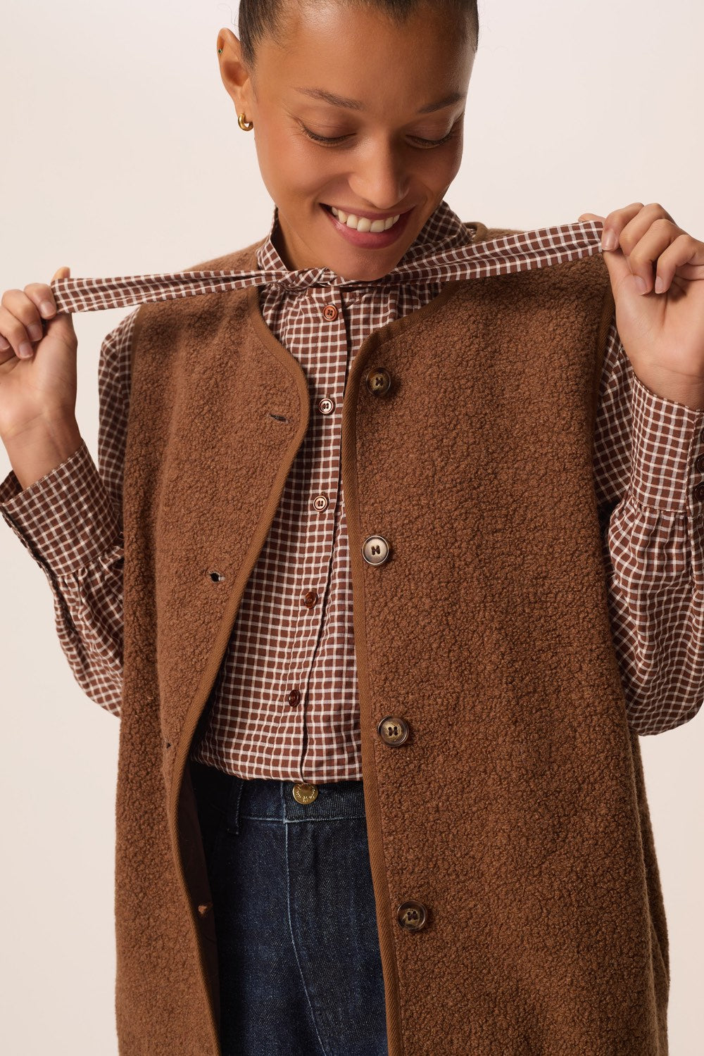 Veste maille Gwendi Bois