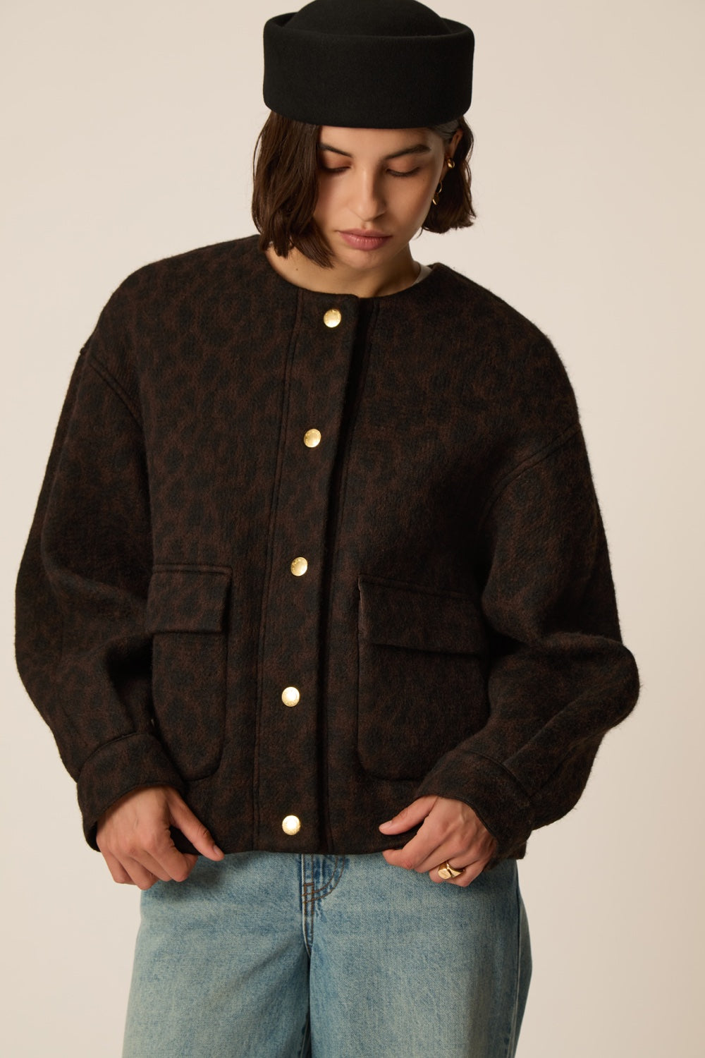 Knit Jacket Isadora Leopard Print