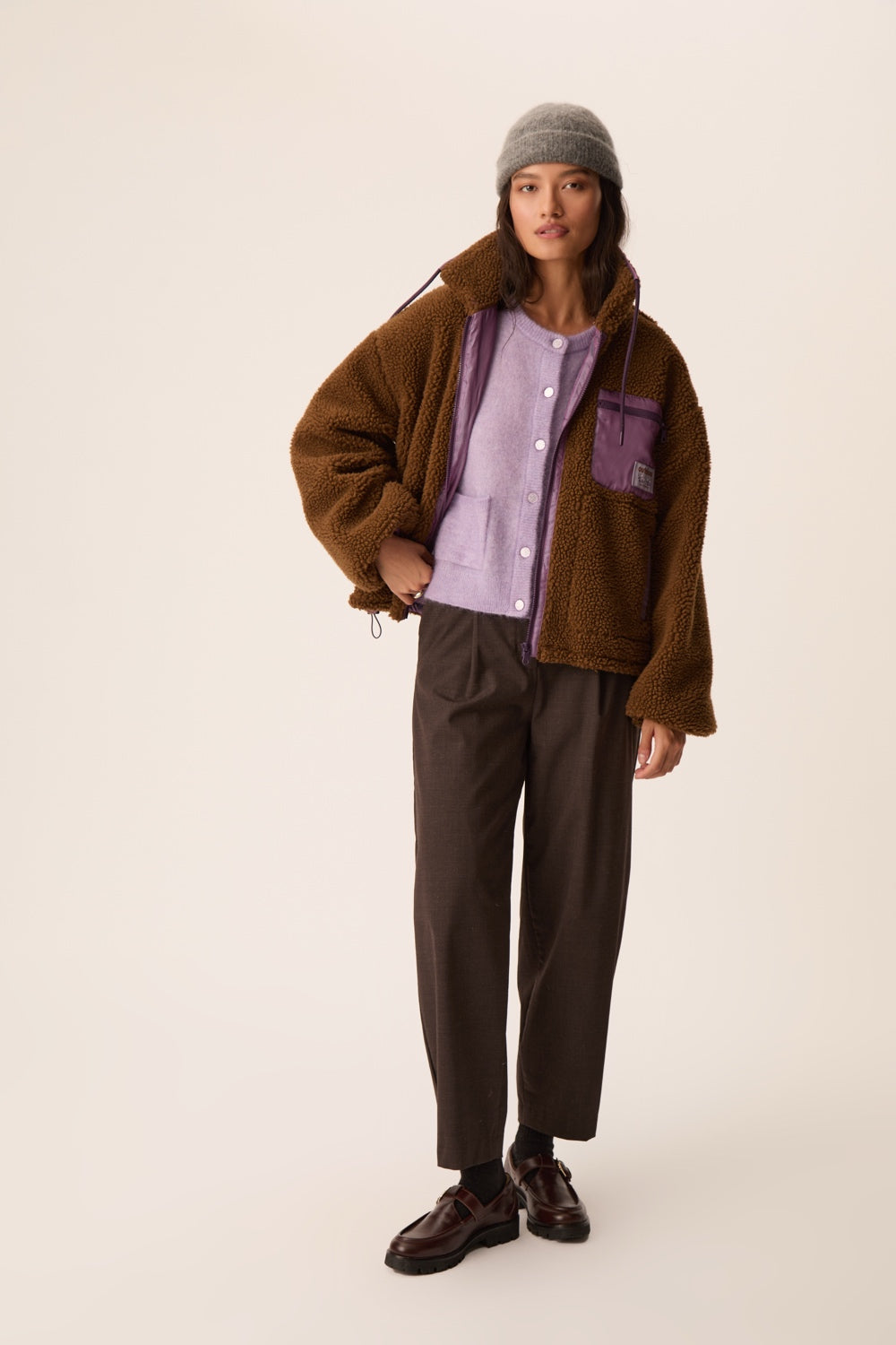 Veste Maille Izandro Bois