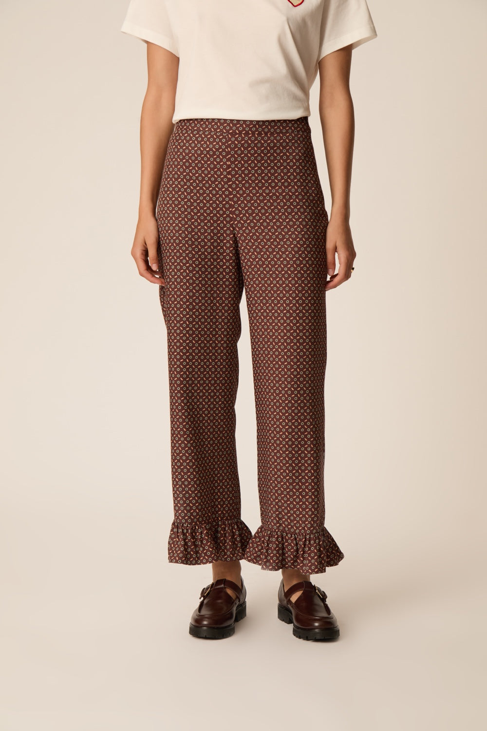 Trousers Volantine Tie Print