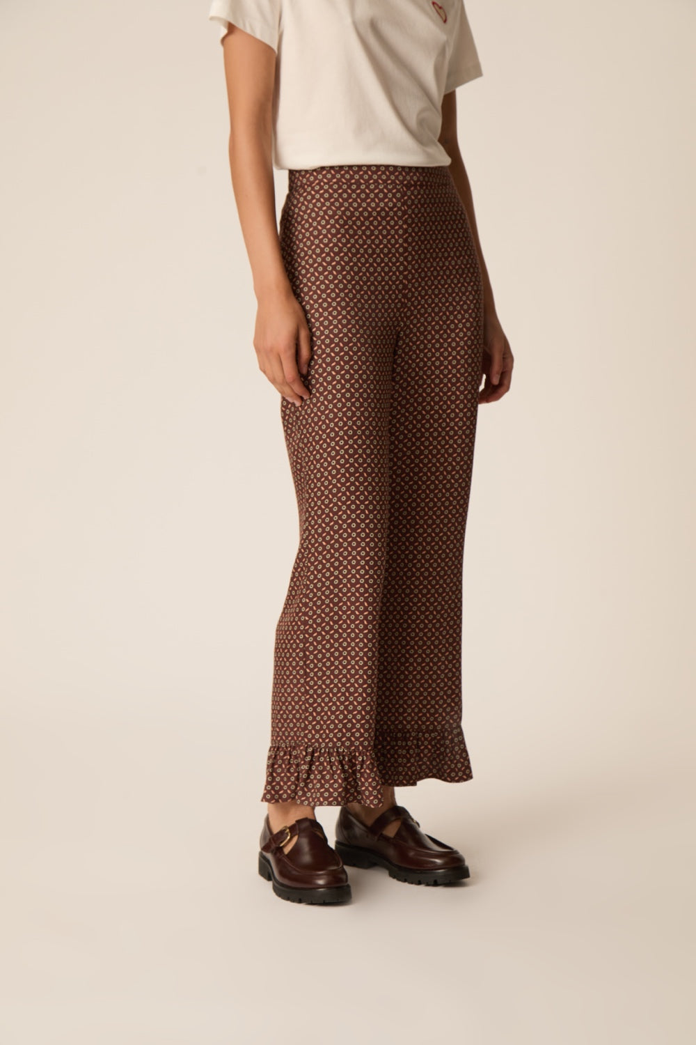 Trousers Volantine Tie Print
